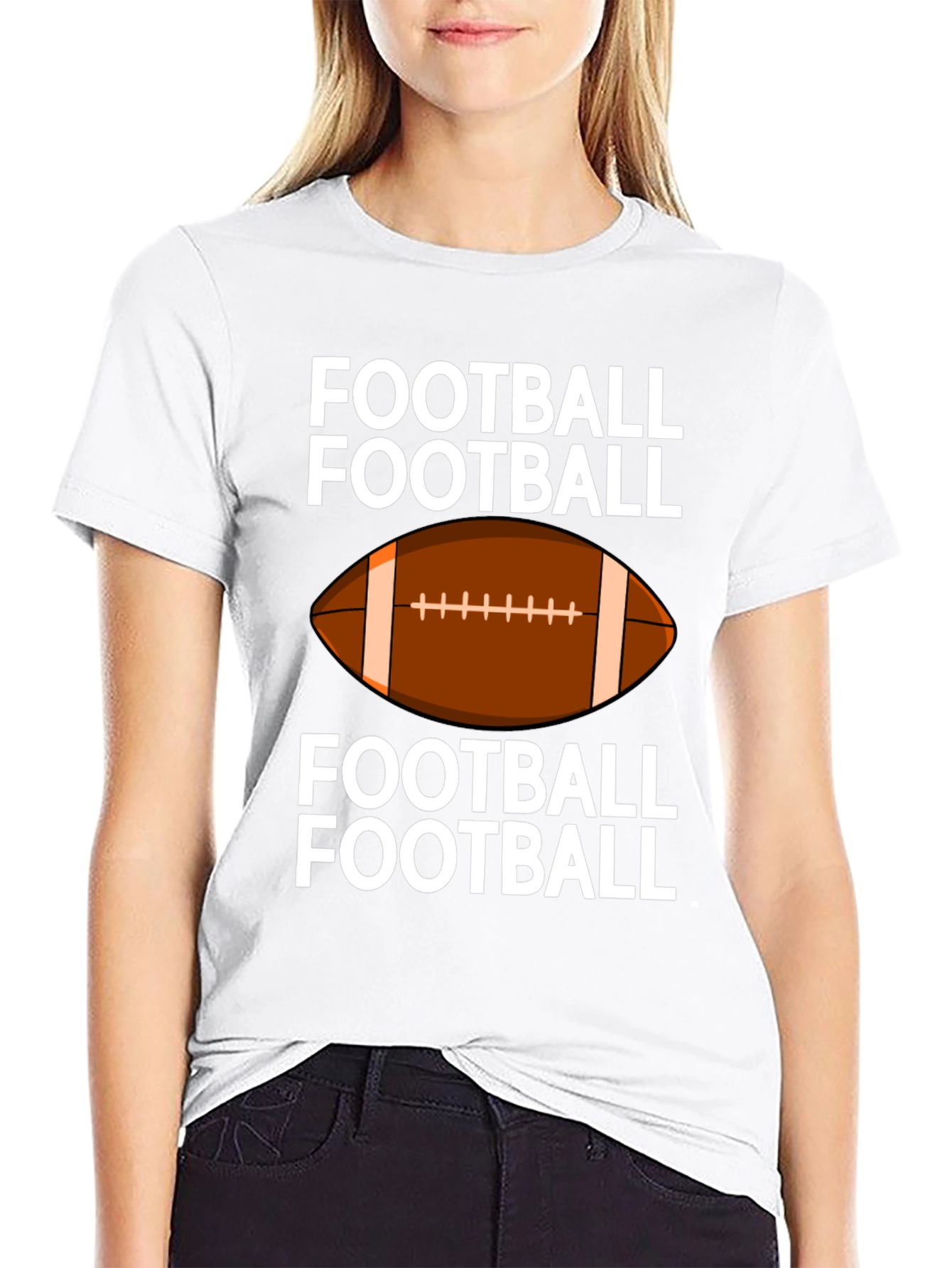 Football Graphic T-Shirt - Black Tee