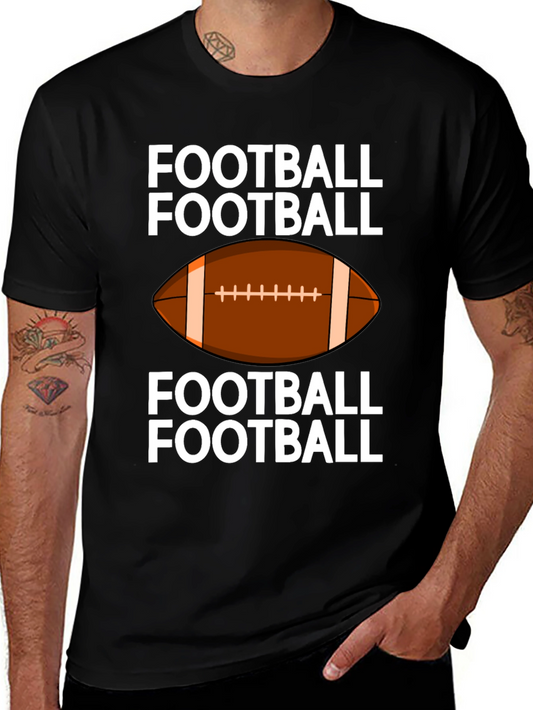 Football Graphic T-Shirt - Black Tee