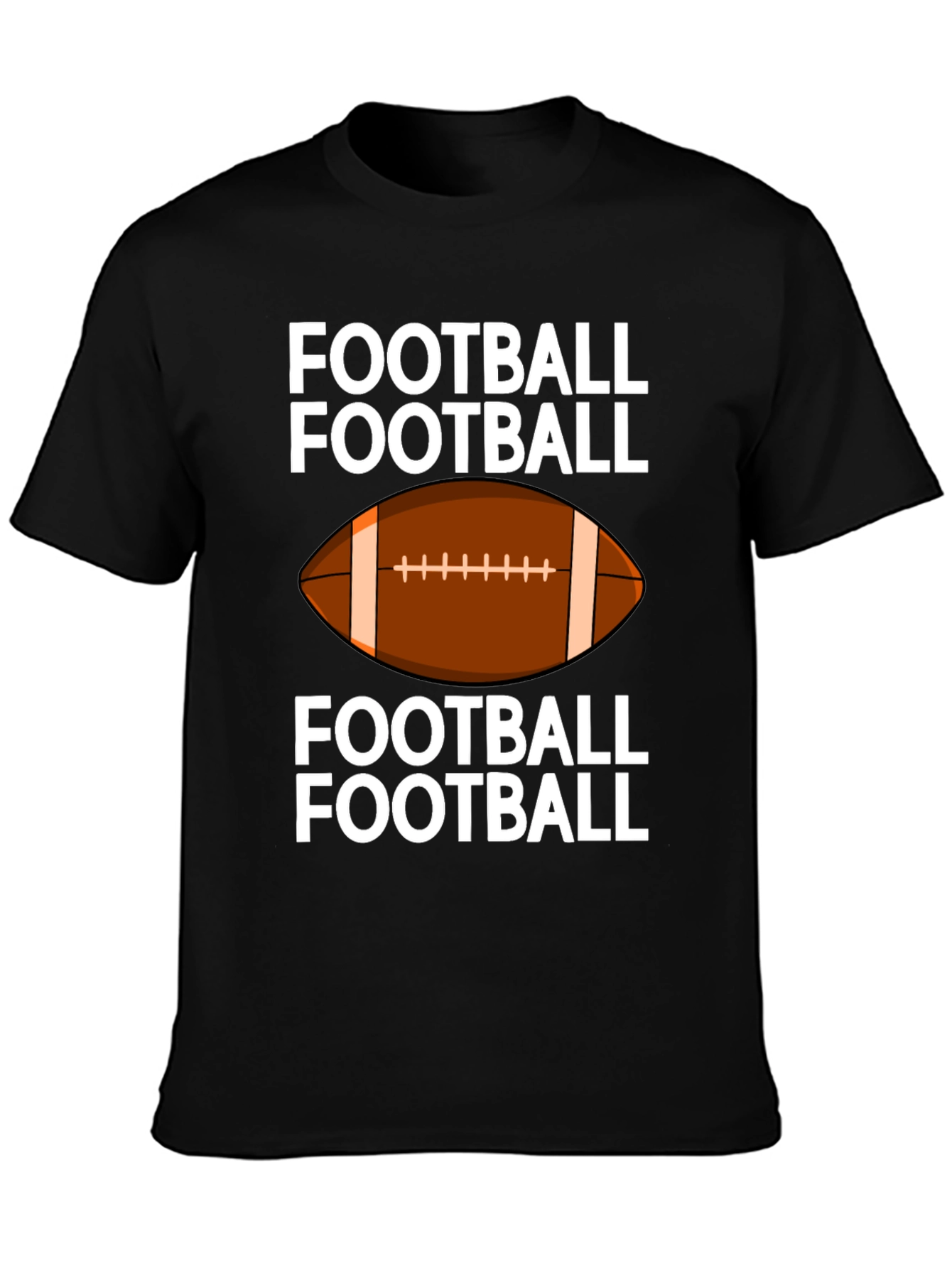 Football Graphic T-Shirt - Black Tee