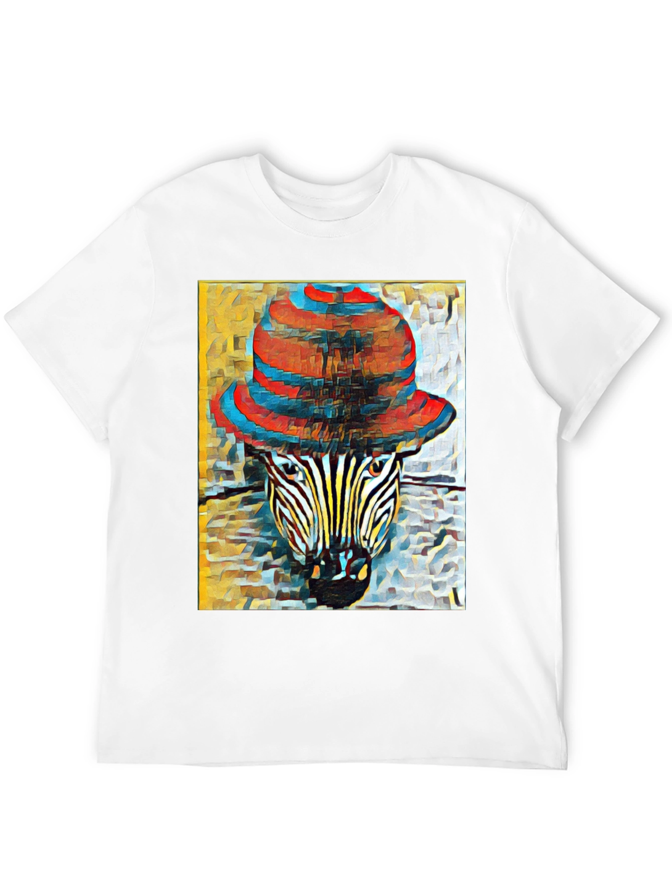 Zebra in Hat Graphic T-Shirt