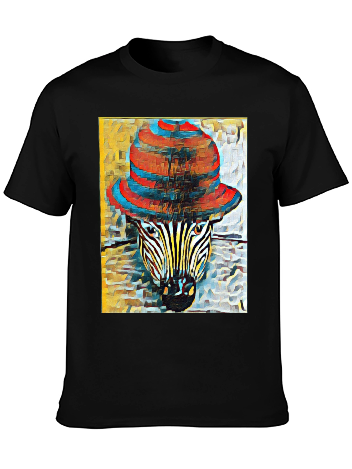 Zebra in Hat Graphic T-Shirt
