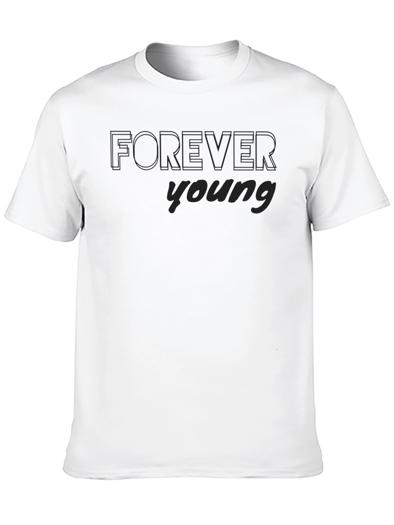 Forever Young Black T-Shirt