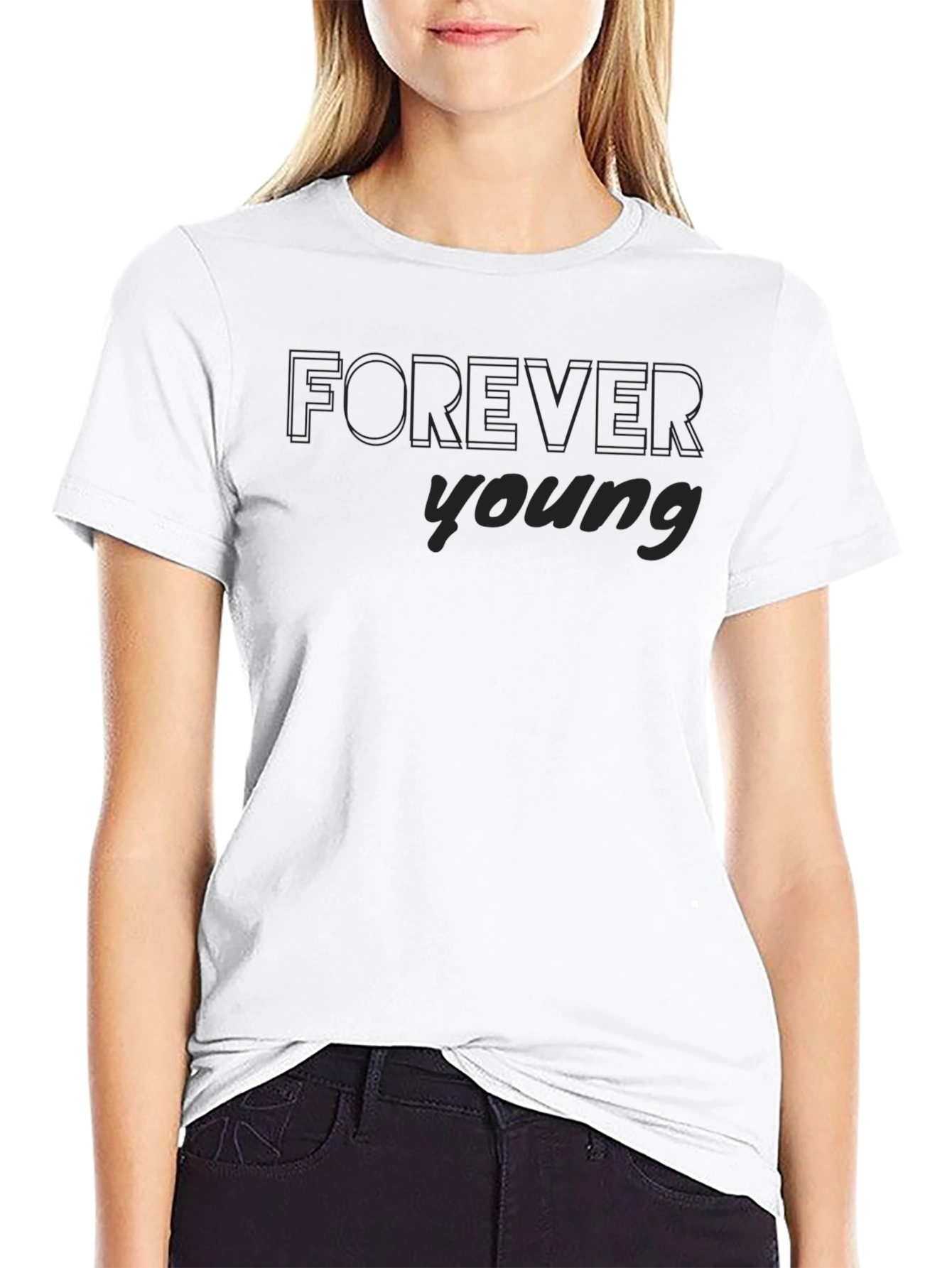 Forever Young Black T-Shirt