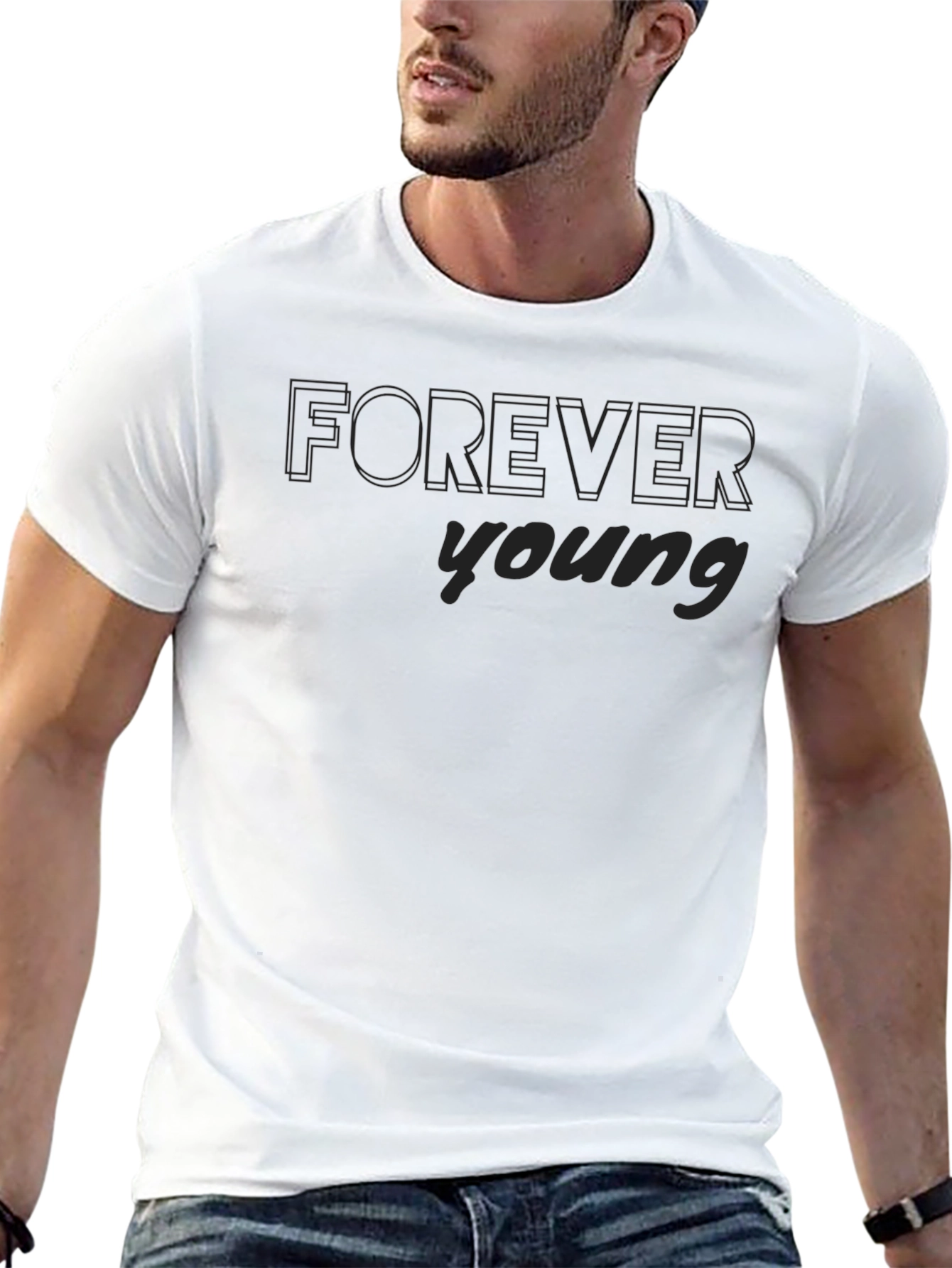 Forever Young Black T-Shirt