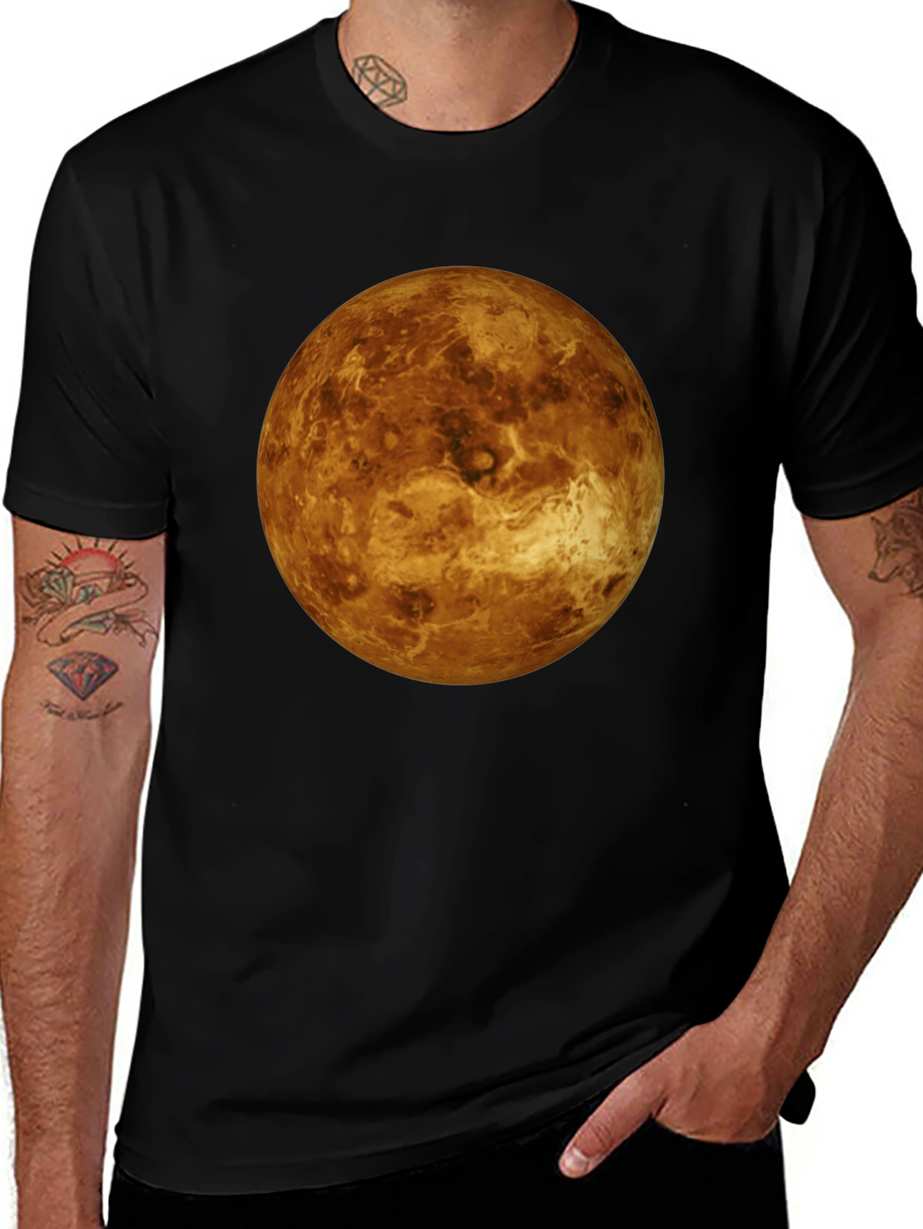 Venus Graphic Tee - Black Crew Neck T-Shirt
