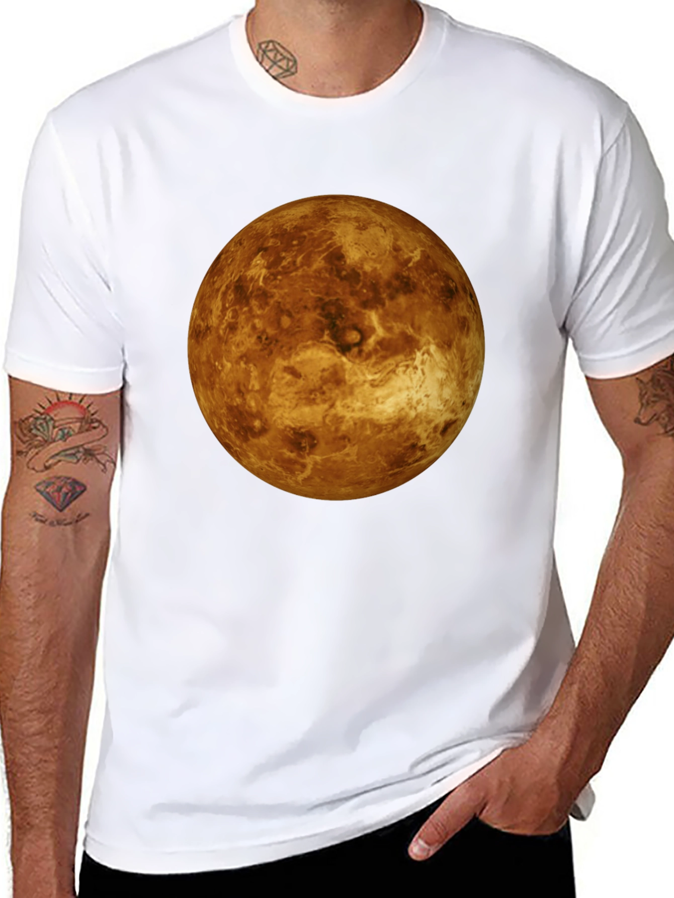 Venus Graphic Tee - Black Crew Neck T-Shirt