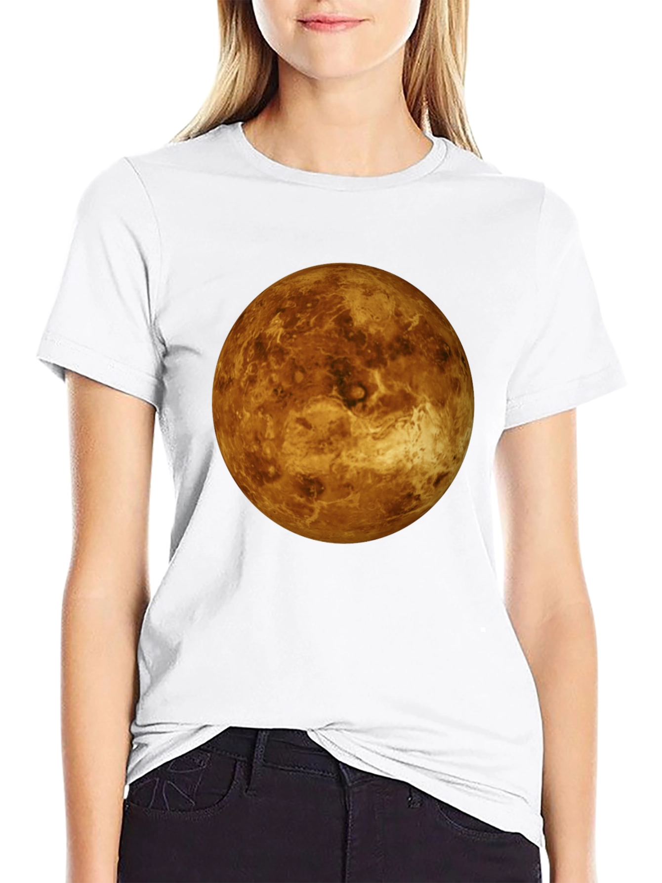 Venus Graphic Tee - Black Crew Neck T-Shirt