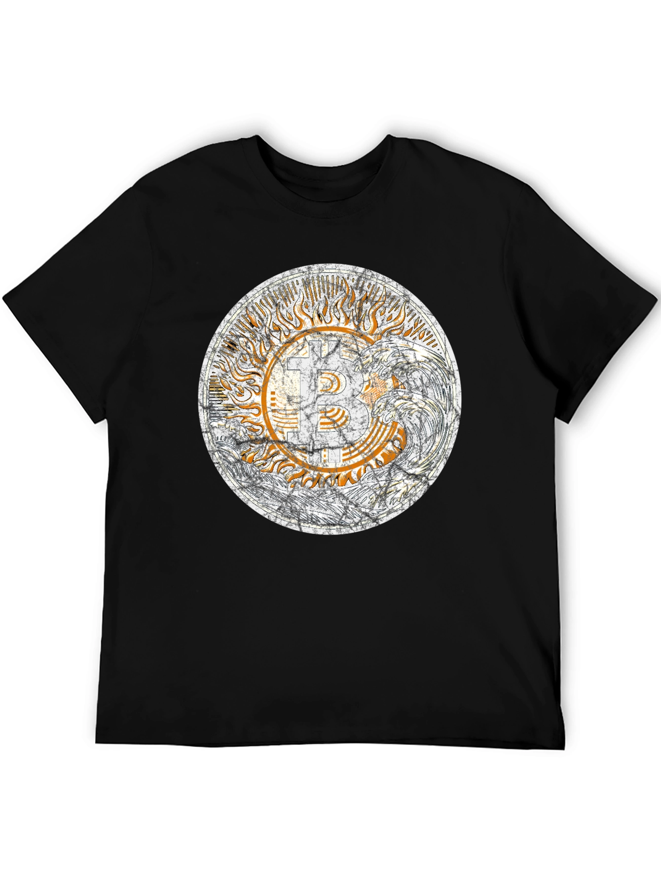 Bitcoin Sun Graphic Tee - Trendy Crypto Shirt