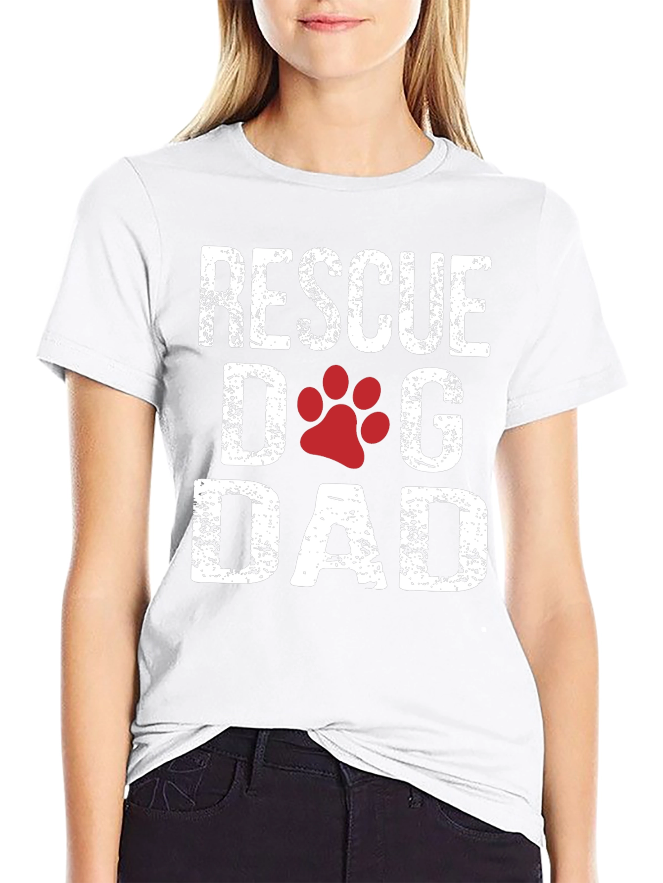 Rescue Dog Dad Graphic T-Shirt