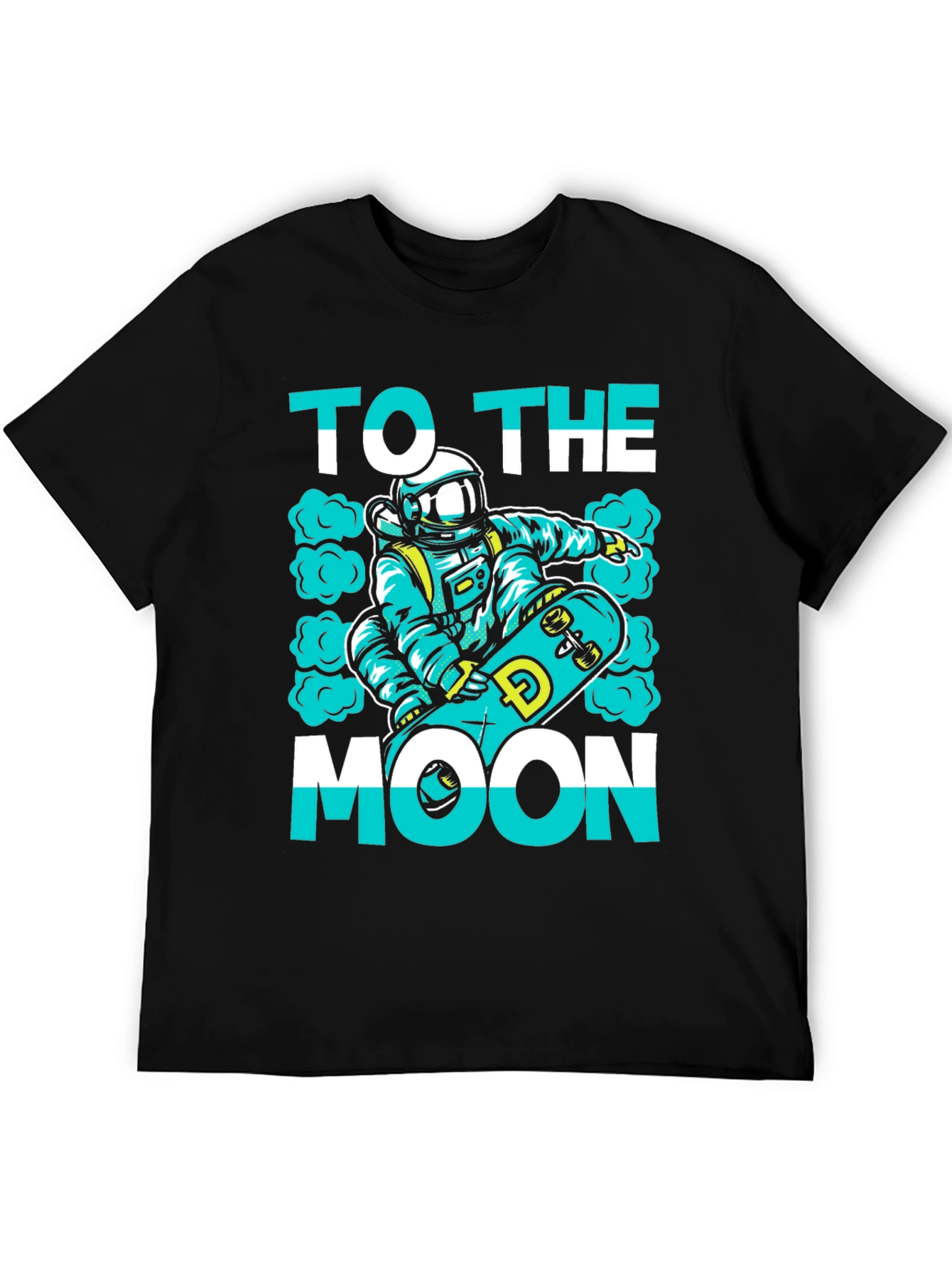 To The Moon Skater Astronaut Black T-Shirt