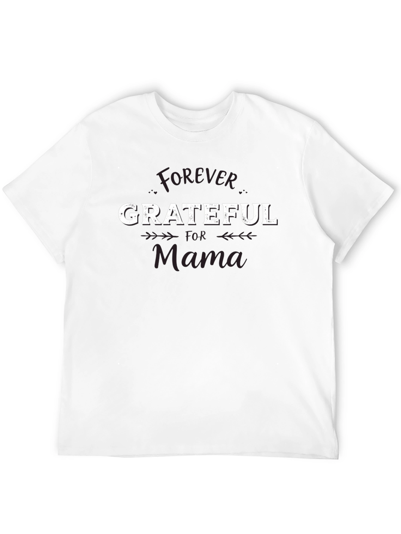 Forever Grateful Mama Black Graphic Tee