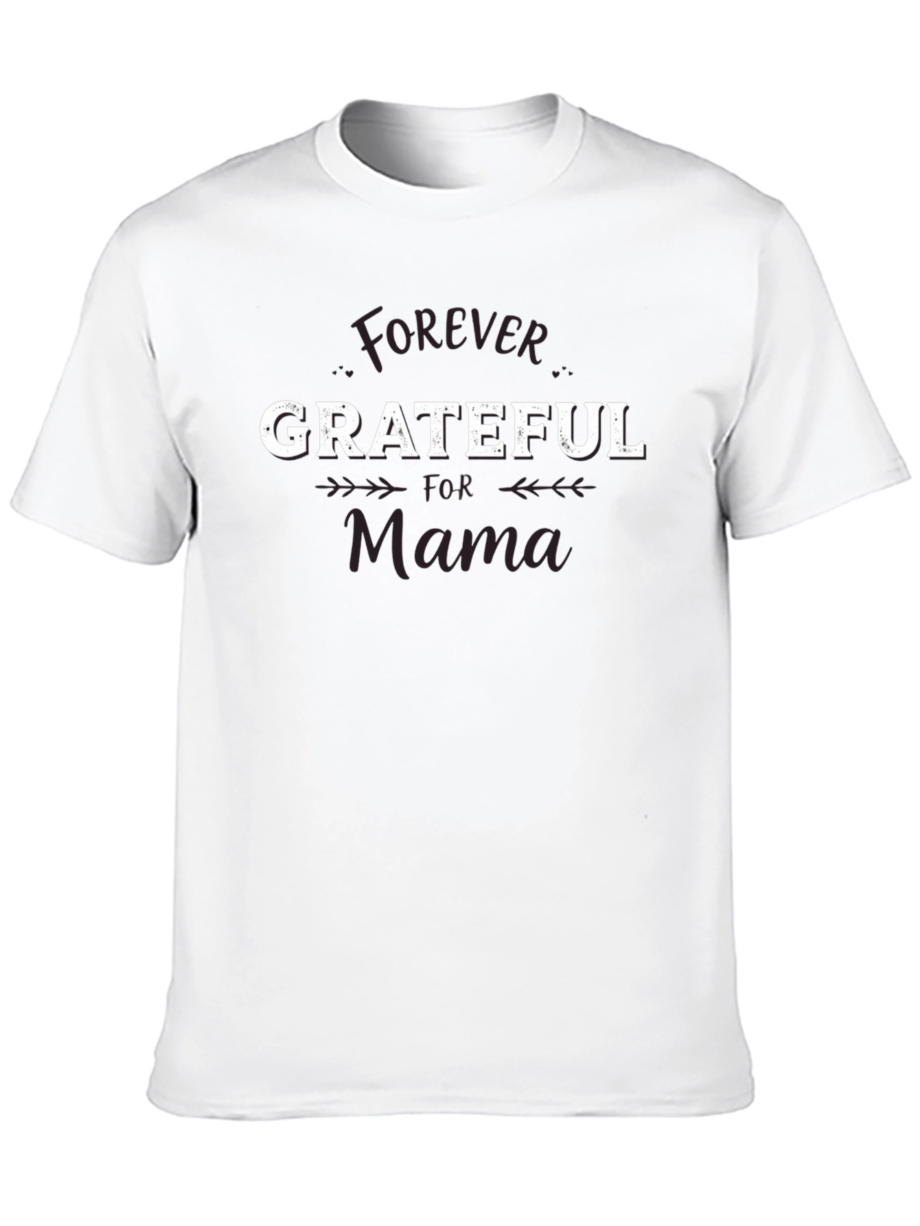 Forever Grateful Mama Black Graphic Tee