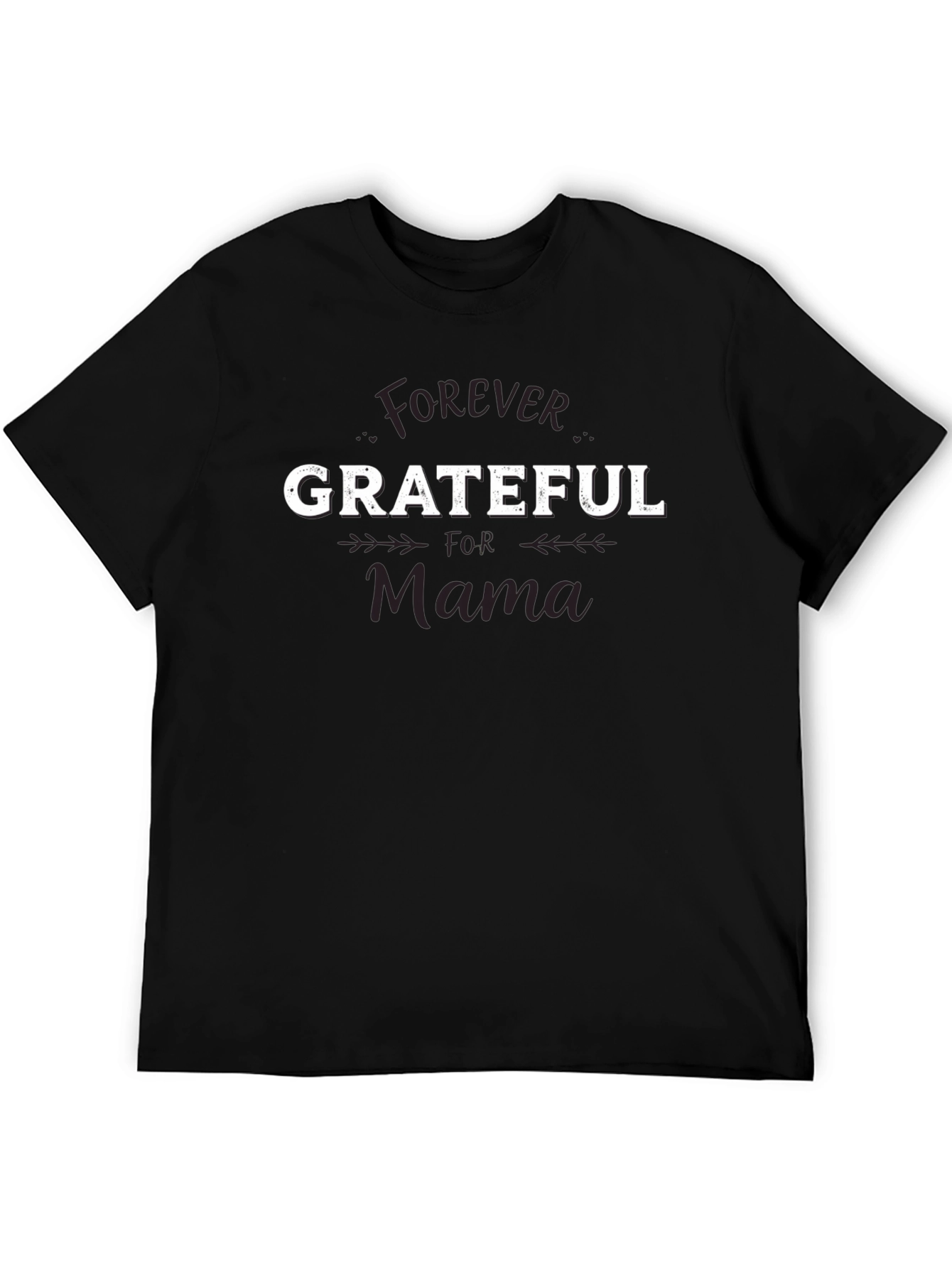 Forever Grateful Mama Black Graphic Tee