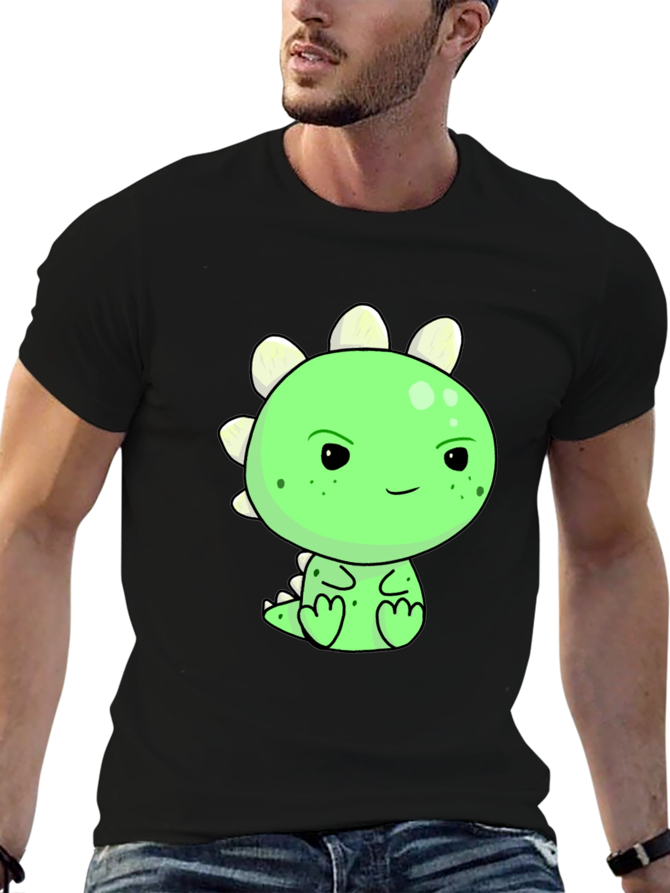 Cute Cartoon Dinosaur Graphic T-Shirt