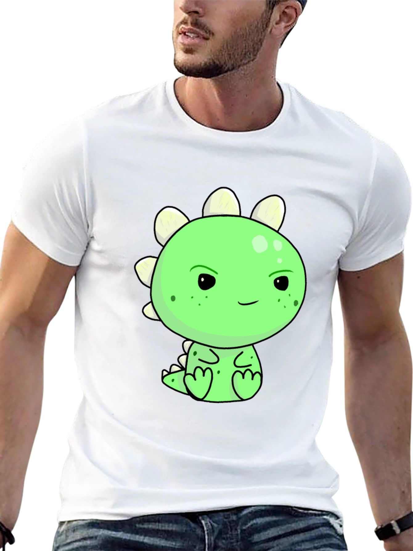 Cute Cartoon Dinosaur Graphic T-Shirt