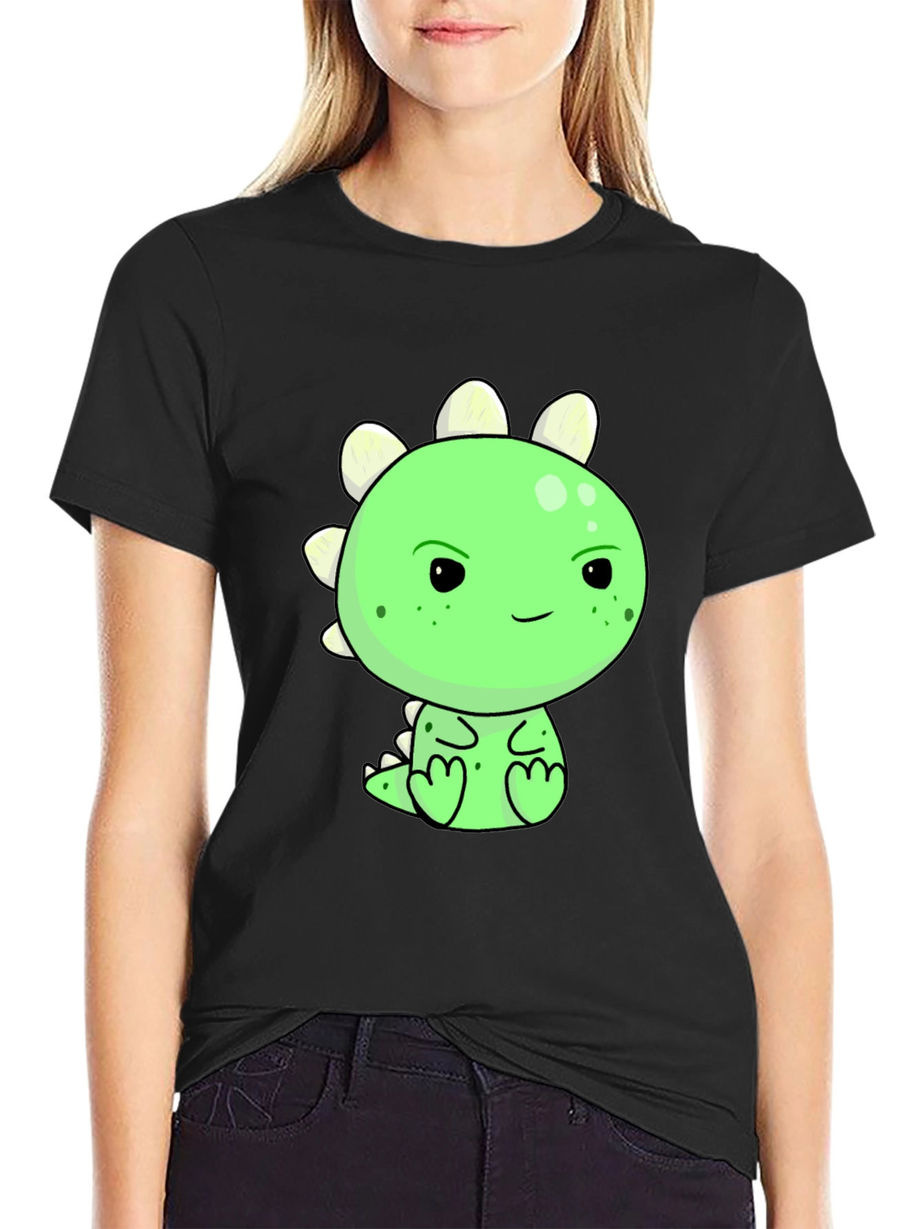 Cute Cartoon Dinosaur Graphic T-Shirt