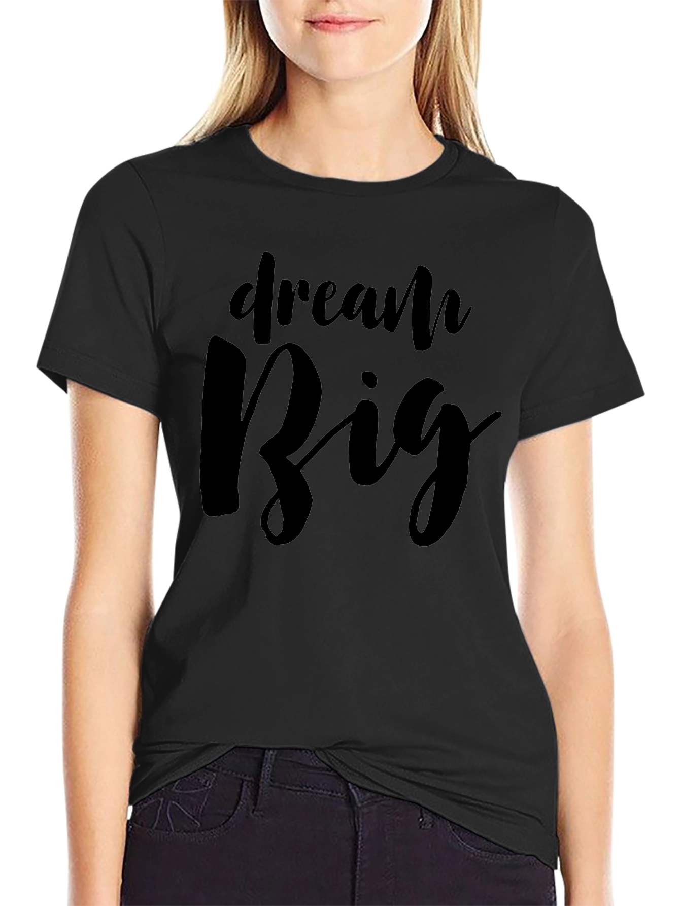Dream Big Graphic Tee - Black