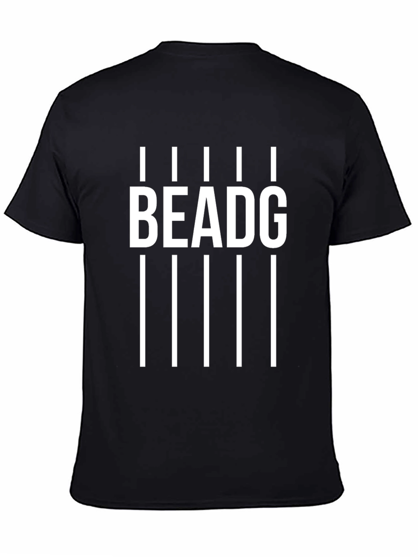BEADG Graphic Print Mens Black T-Shirt