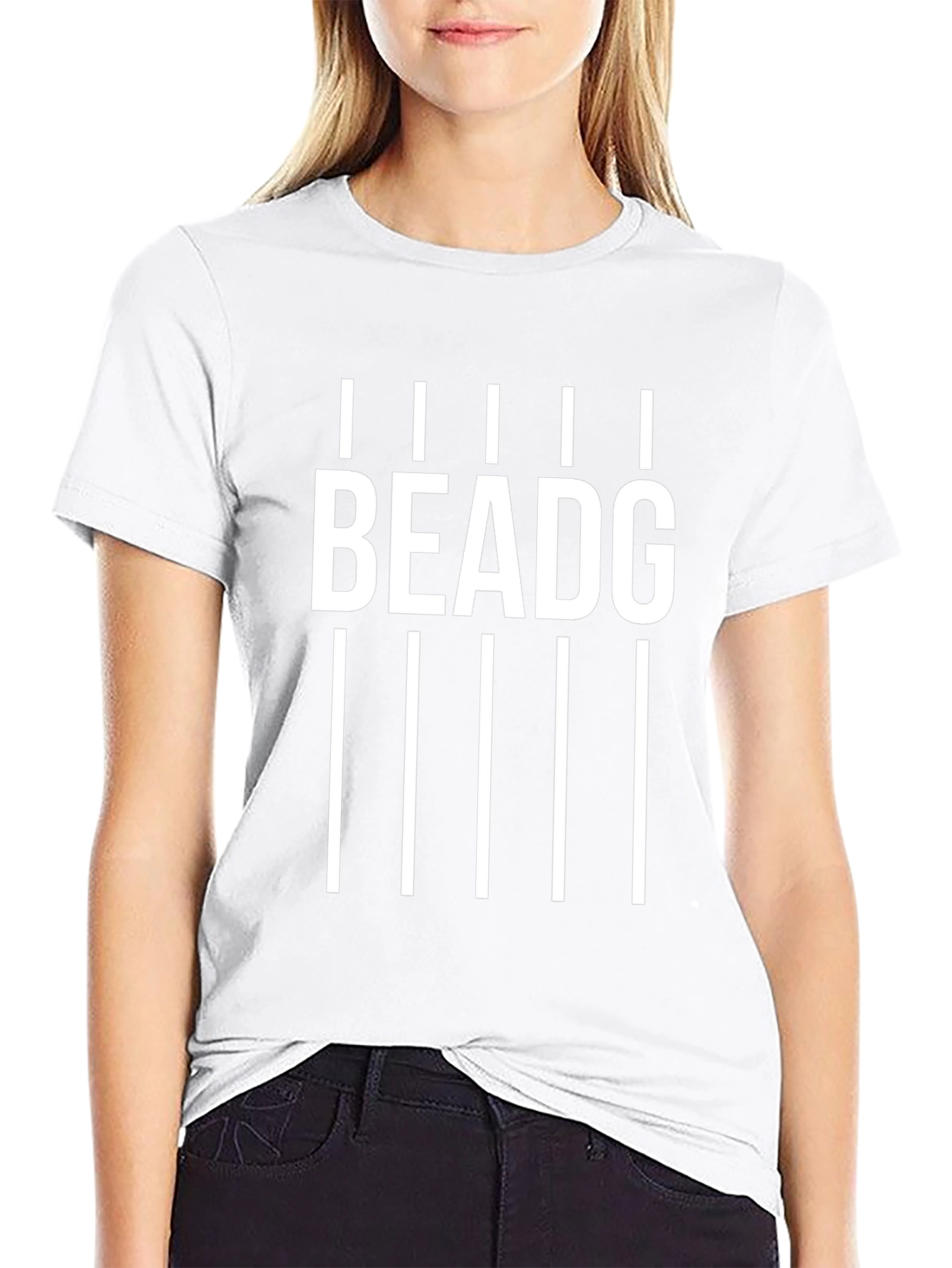 BEADG Graphic Print Mens Black T-Shirt