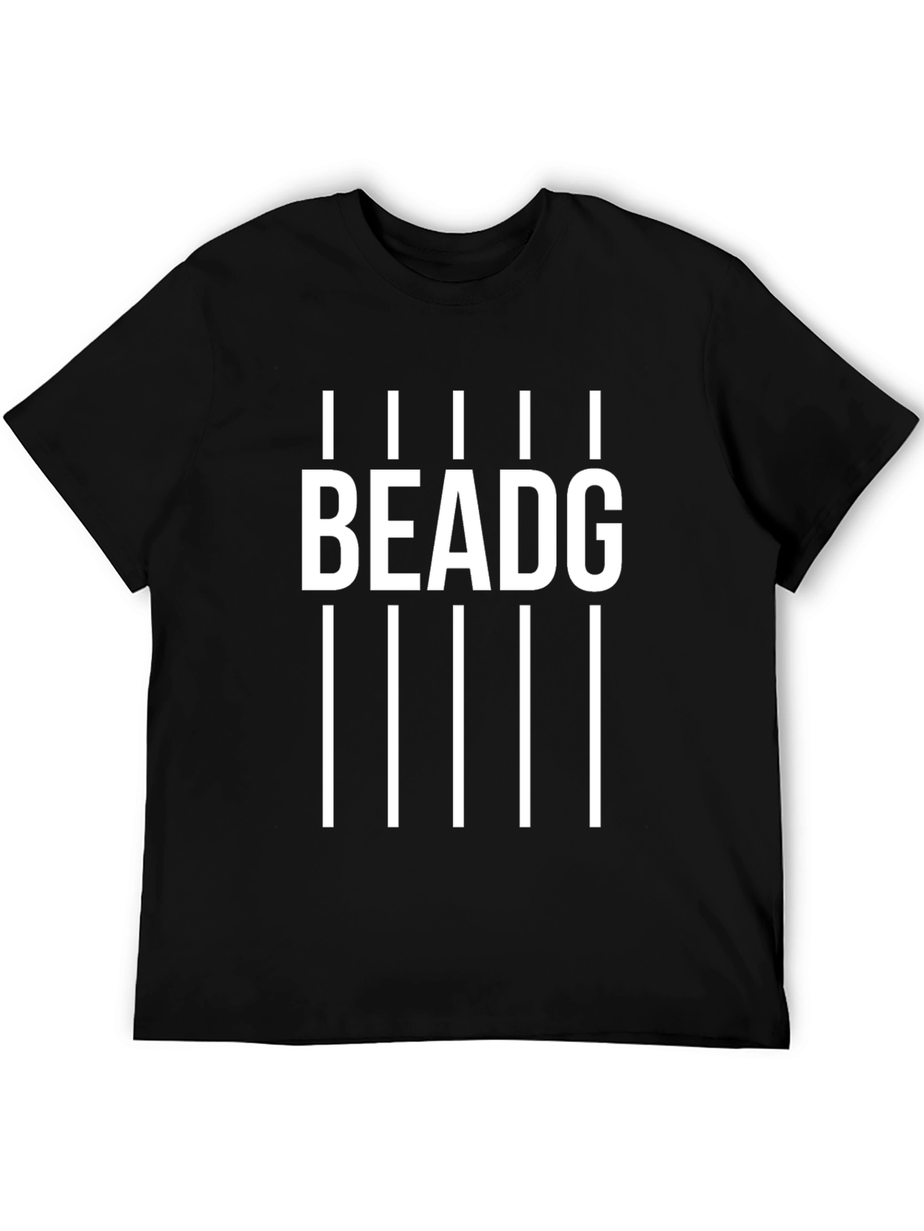 BEADG Graphic Print Mens Black T-Shirt