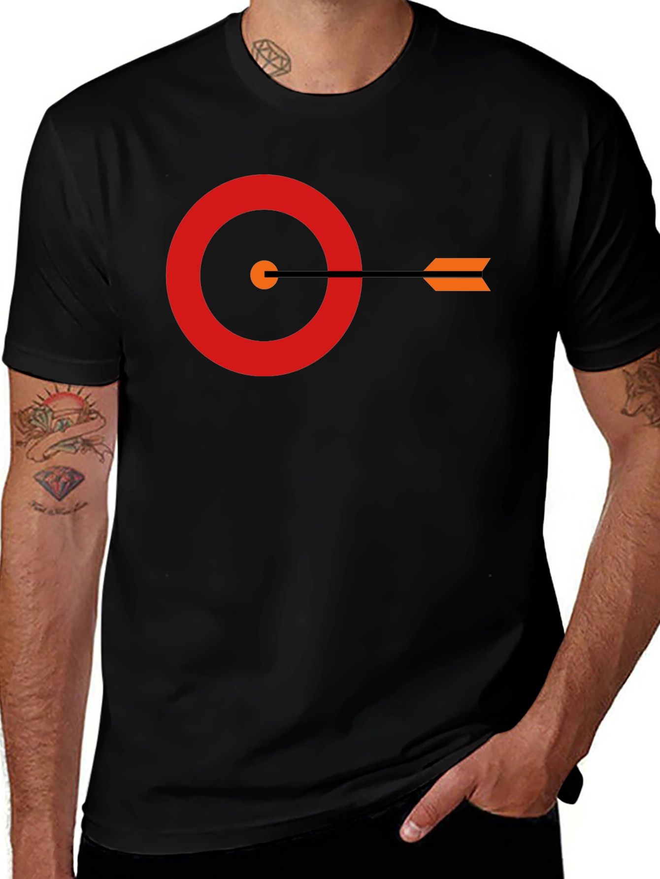 Target Arrow Graphic Tee - Mens Crew Neck
