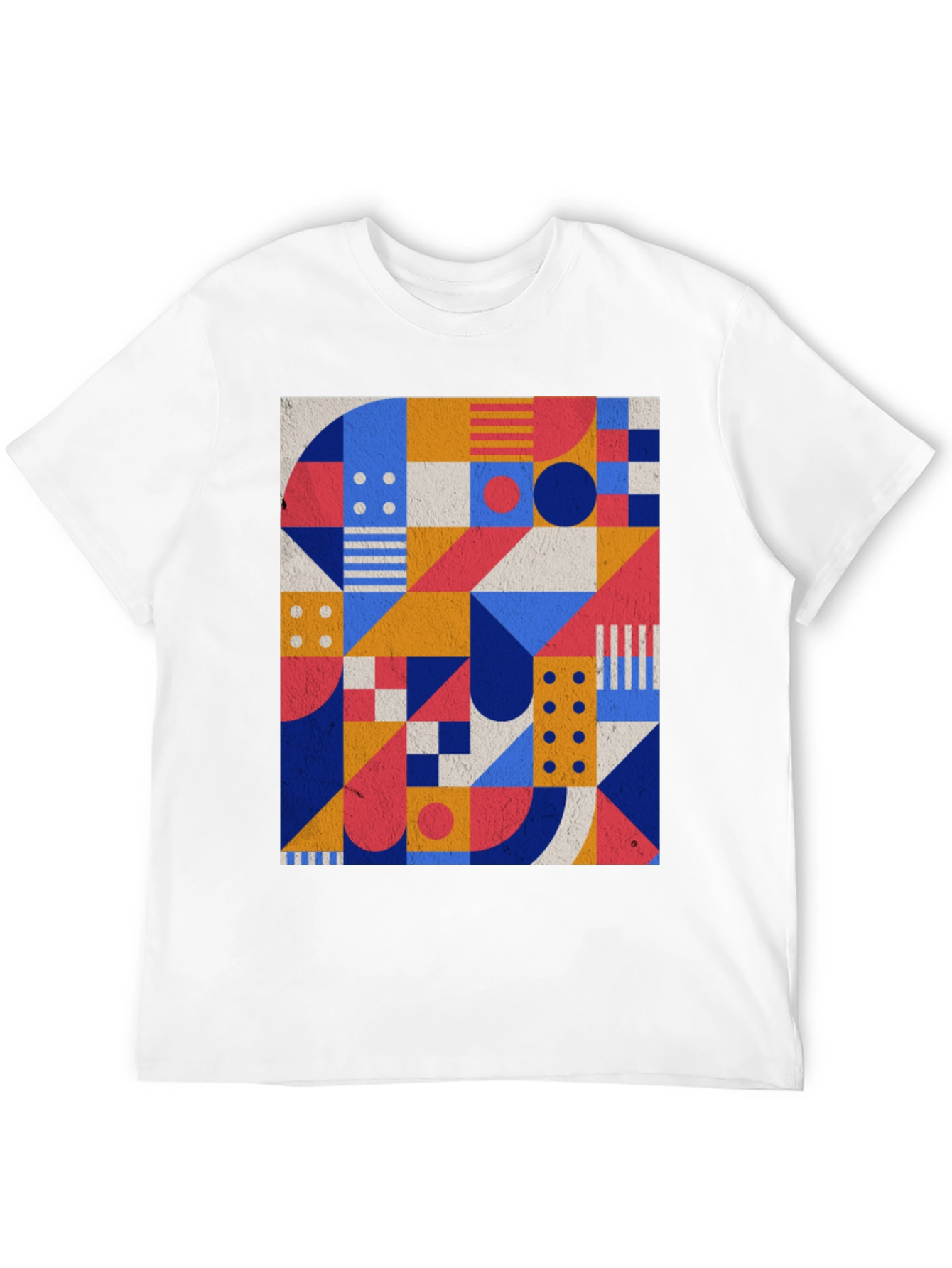 Geometric Pattern Black T-Shirt - Modern Art Tee