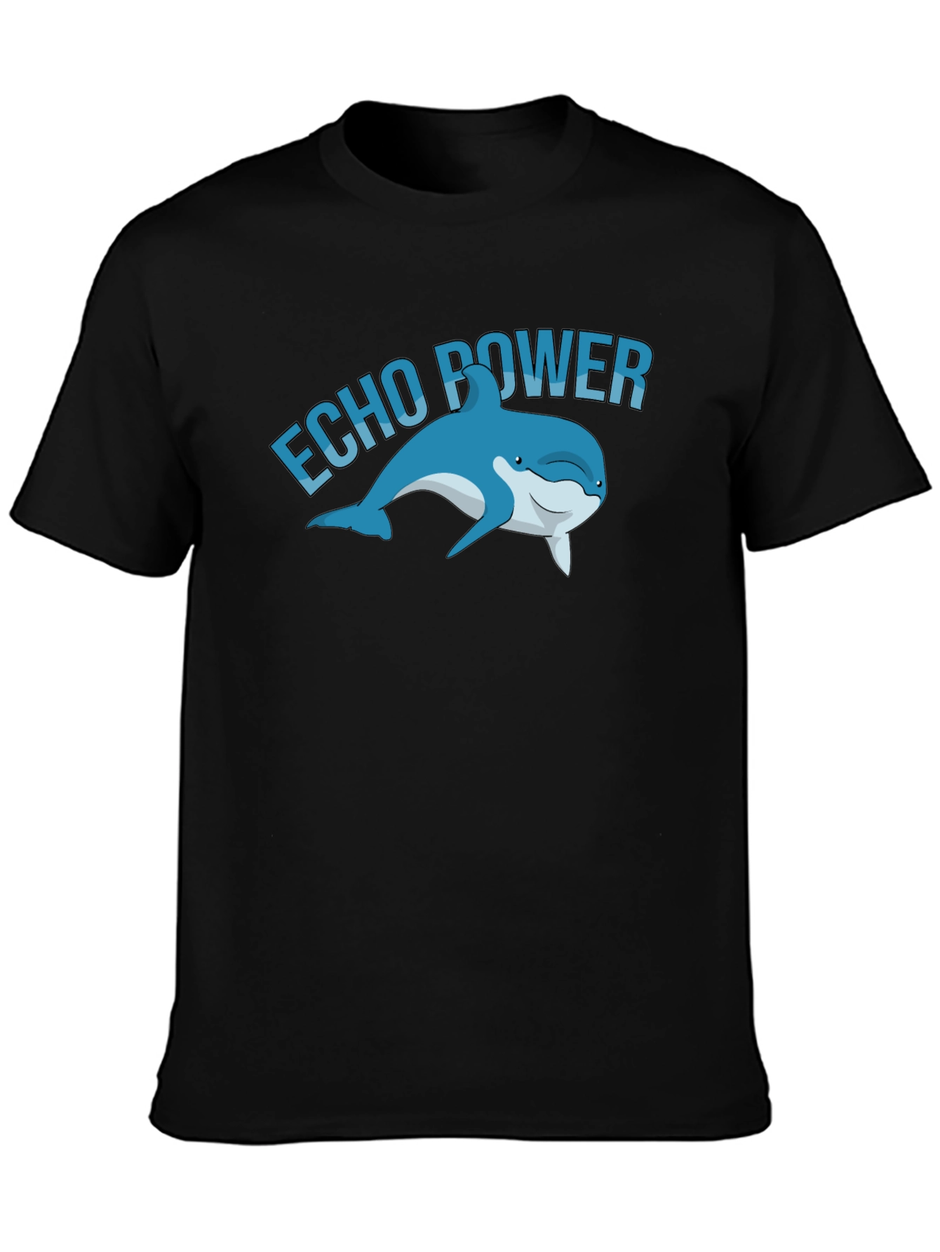 Echo Power Dolphin Graphic Tee - Black