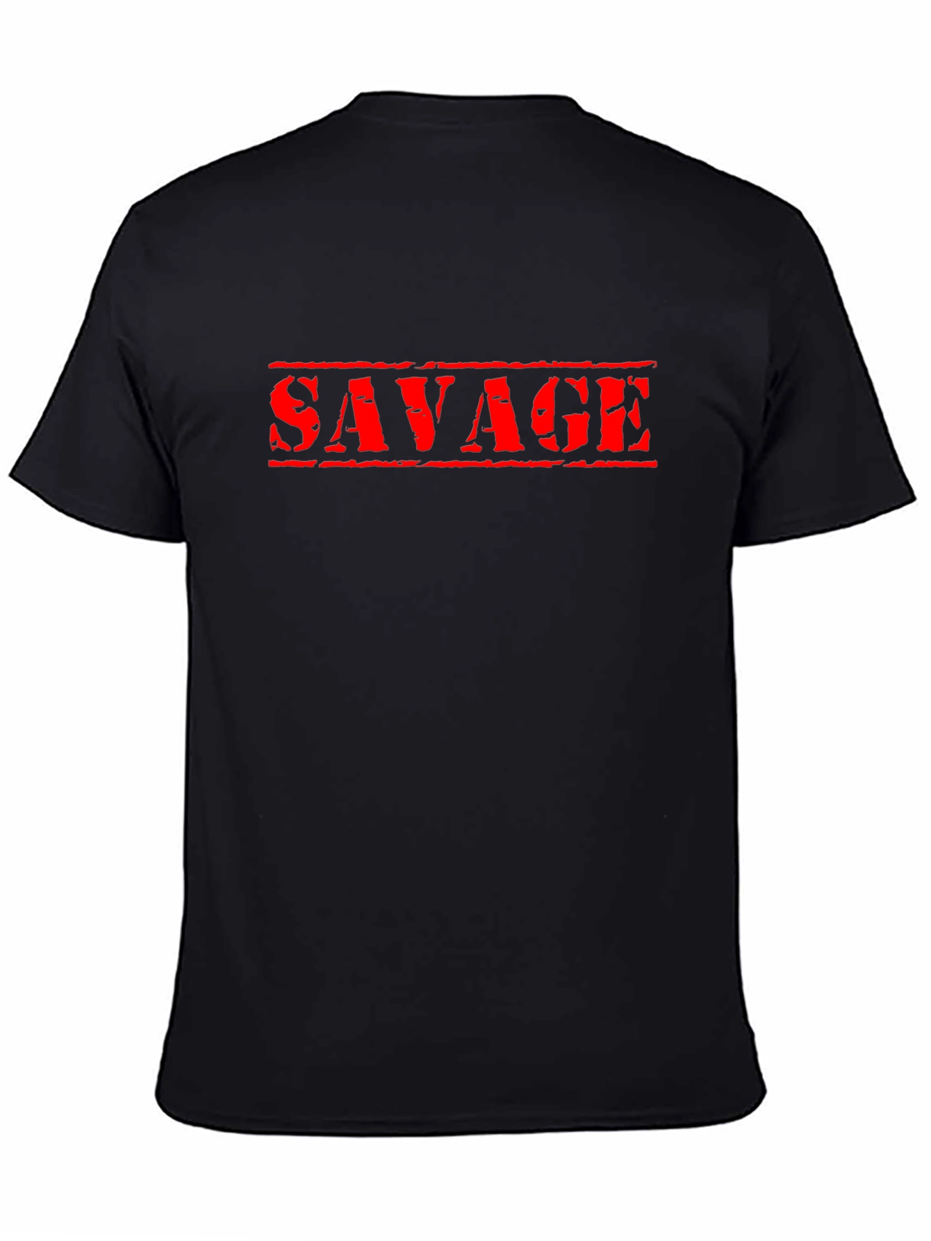 Savage Graphic Tee - Black Cotton Blend T-Shirt