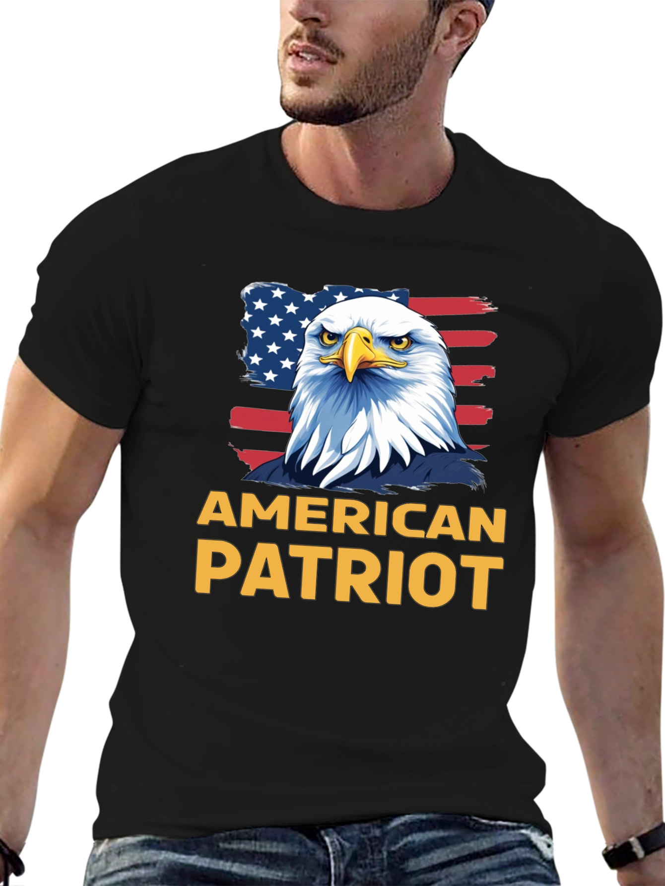 American Patriot Eagle Graphic T-Shirt