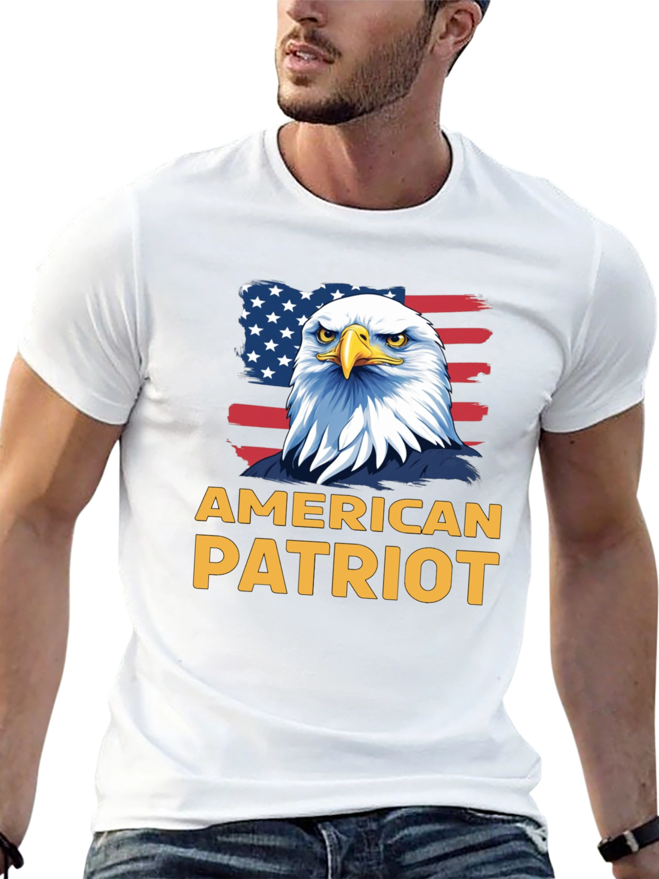 American Patriot Eagle Graphic T-Shirt