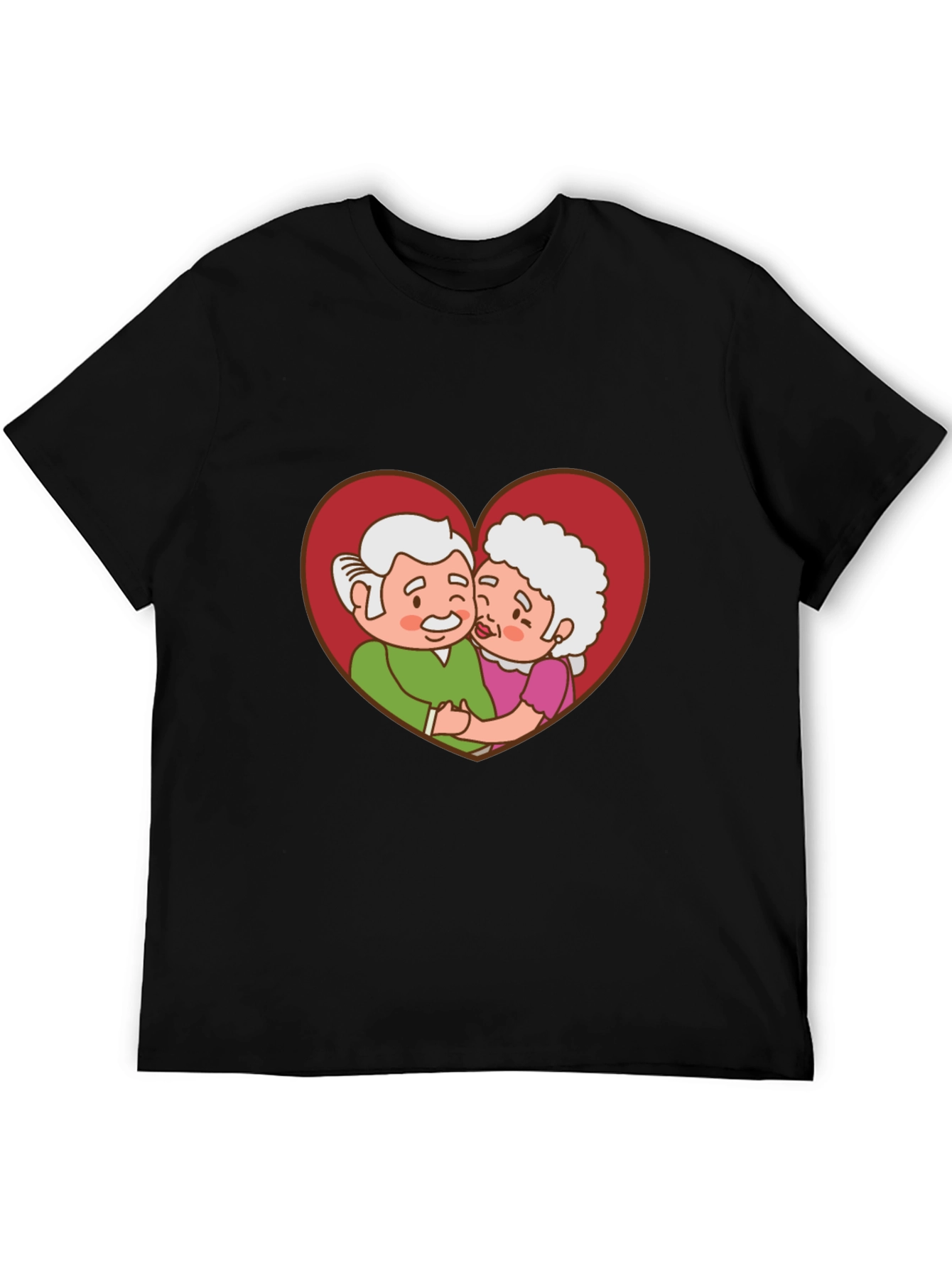Cute Cartoon Grandparents Heart T-Shirt