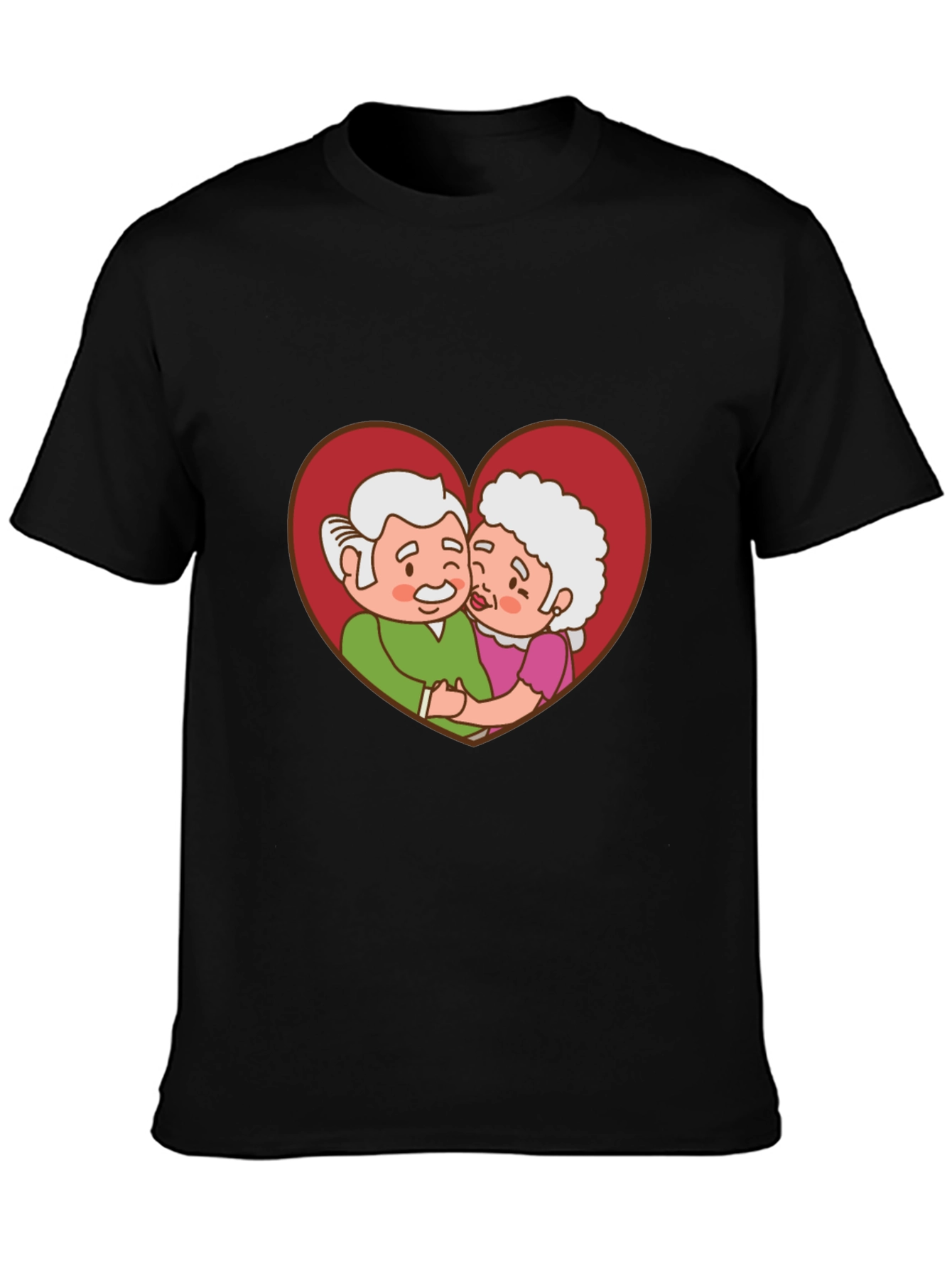 Cute Cartoon Grandparents Heart T-Shirt