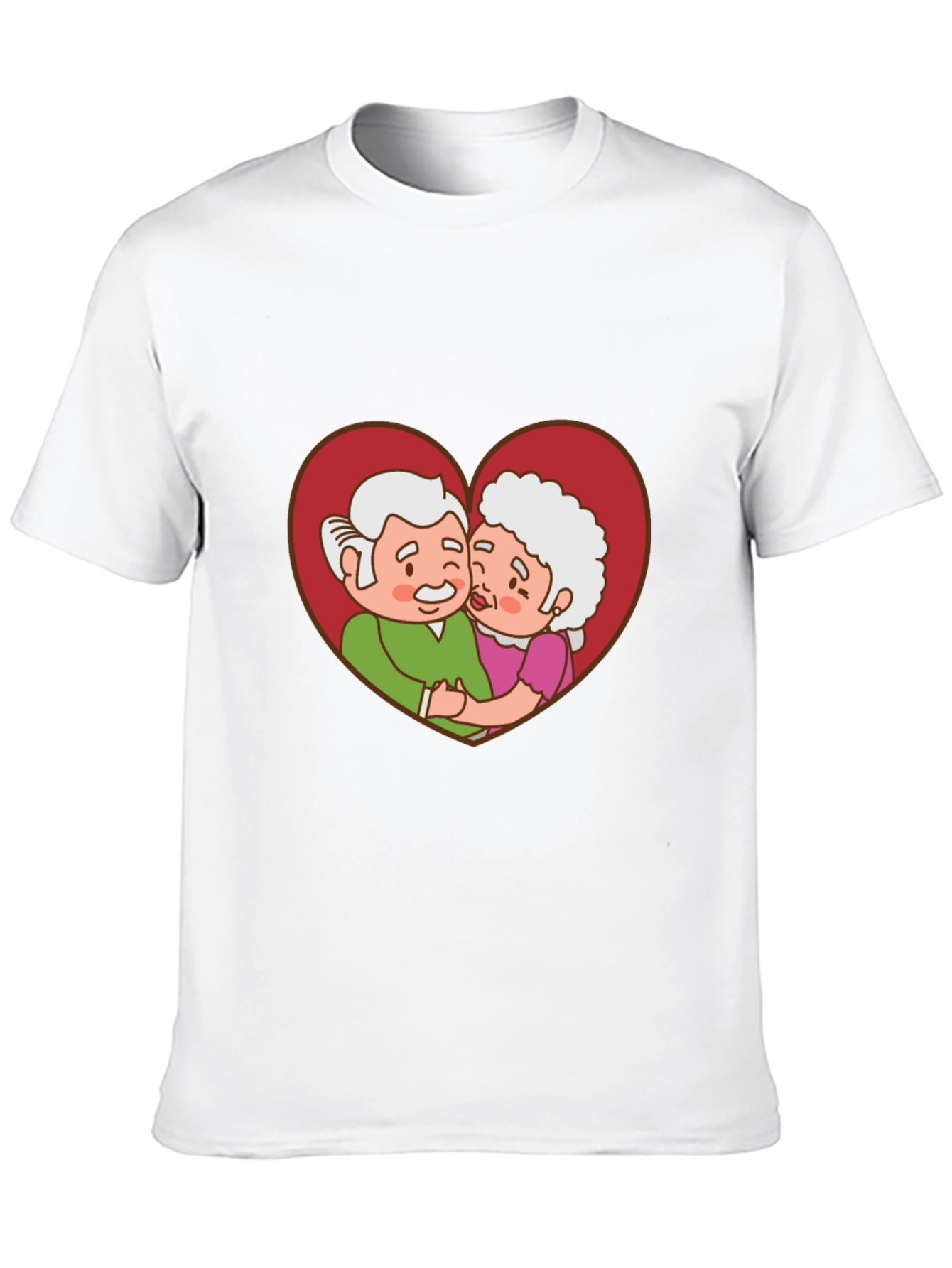 Cute Cartoon Grandparents Heart T-Shirt