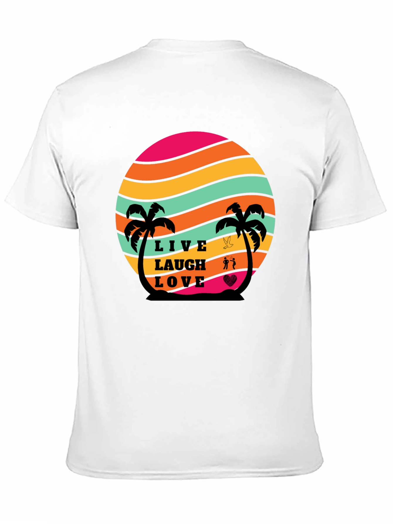 Live Laugh Love Retro Sunset T-Shirt