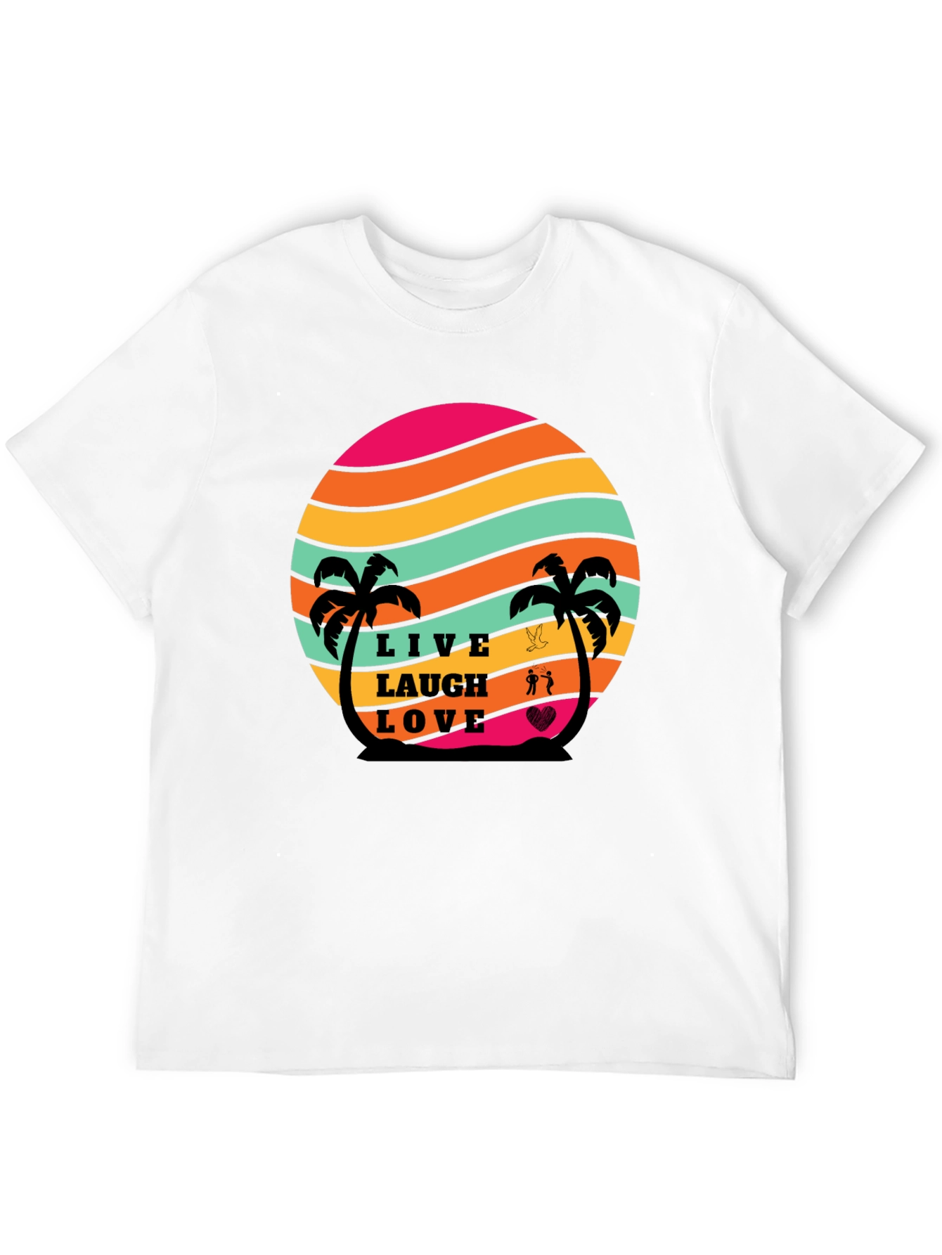 Live Laugh Love Retro Sunset T-Shirt
