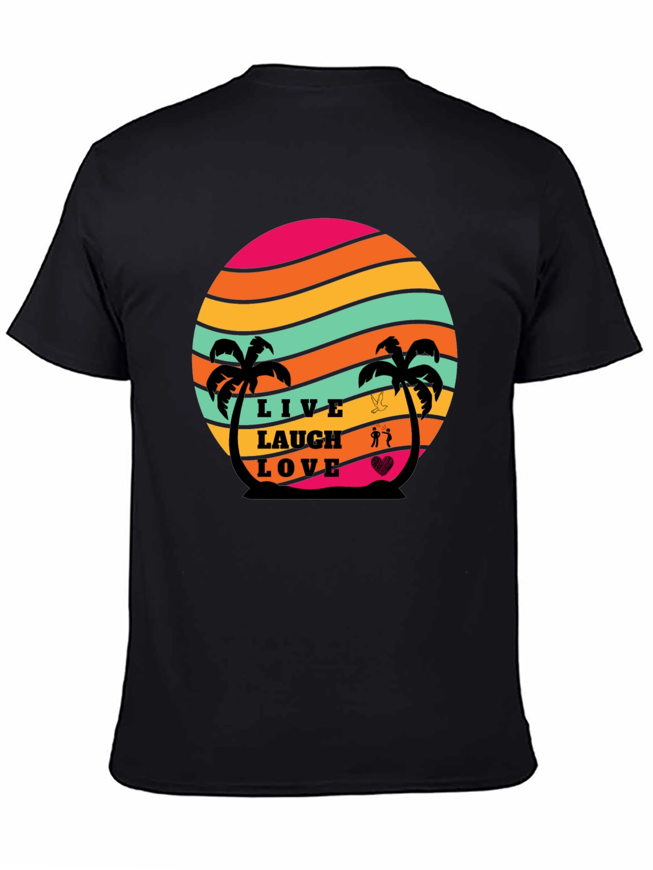 Live Laugh Love Retro Sunset T-Shirt