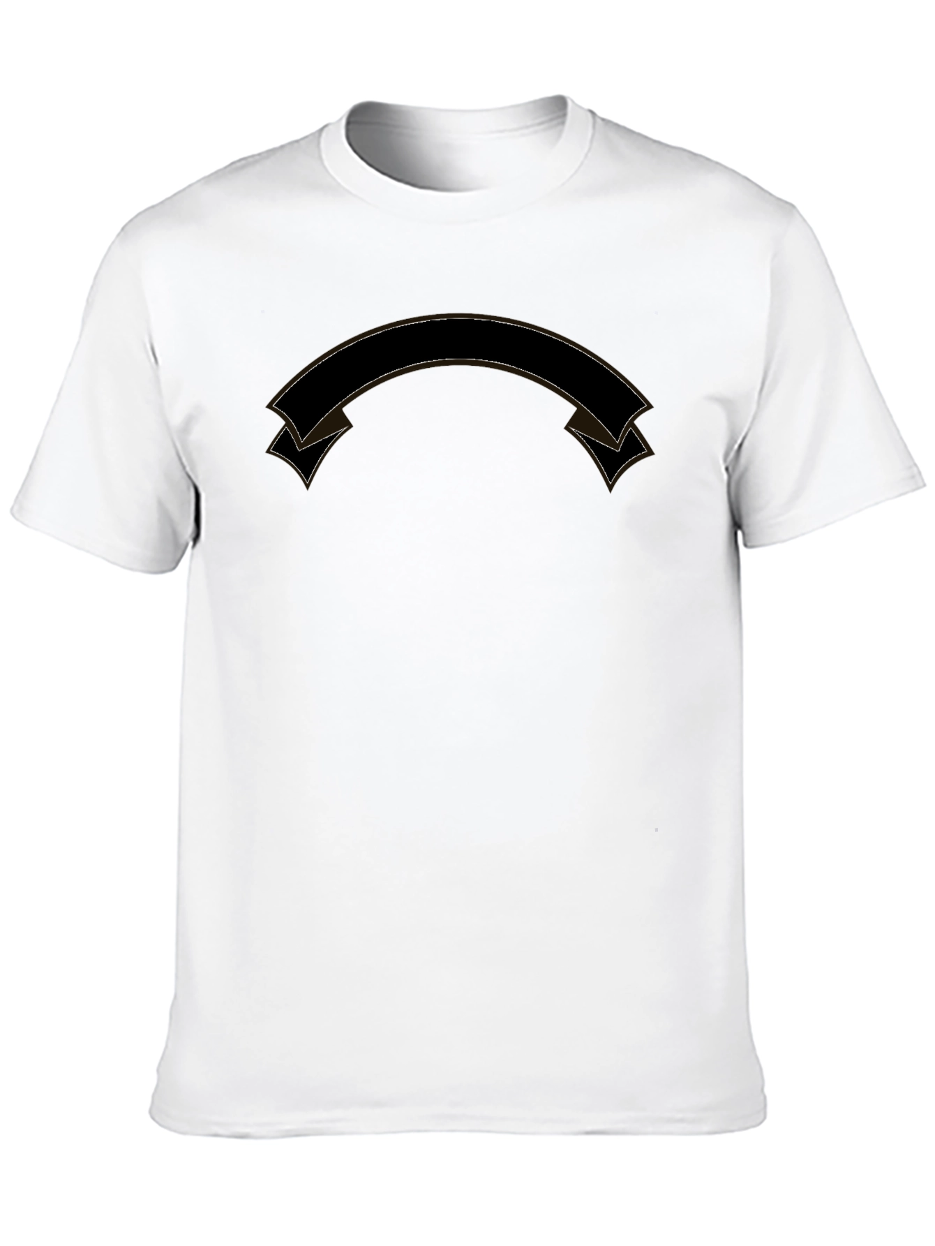Mens Black Graphic Tee - Customizable Banner Design