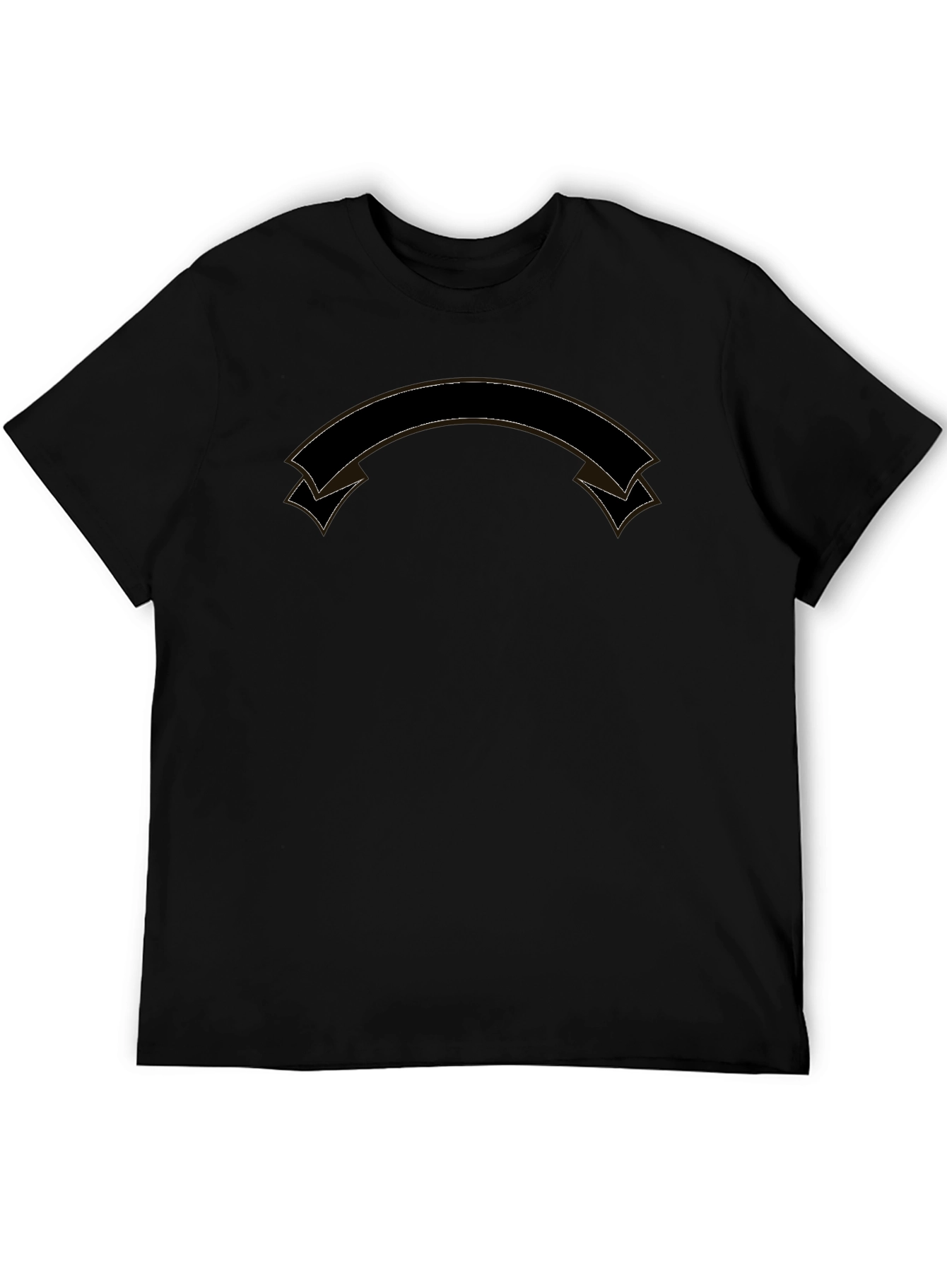 Mens Black Graphic Tee - Customizable Banner Design
