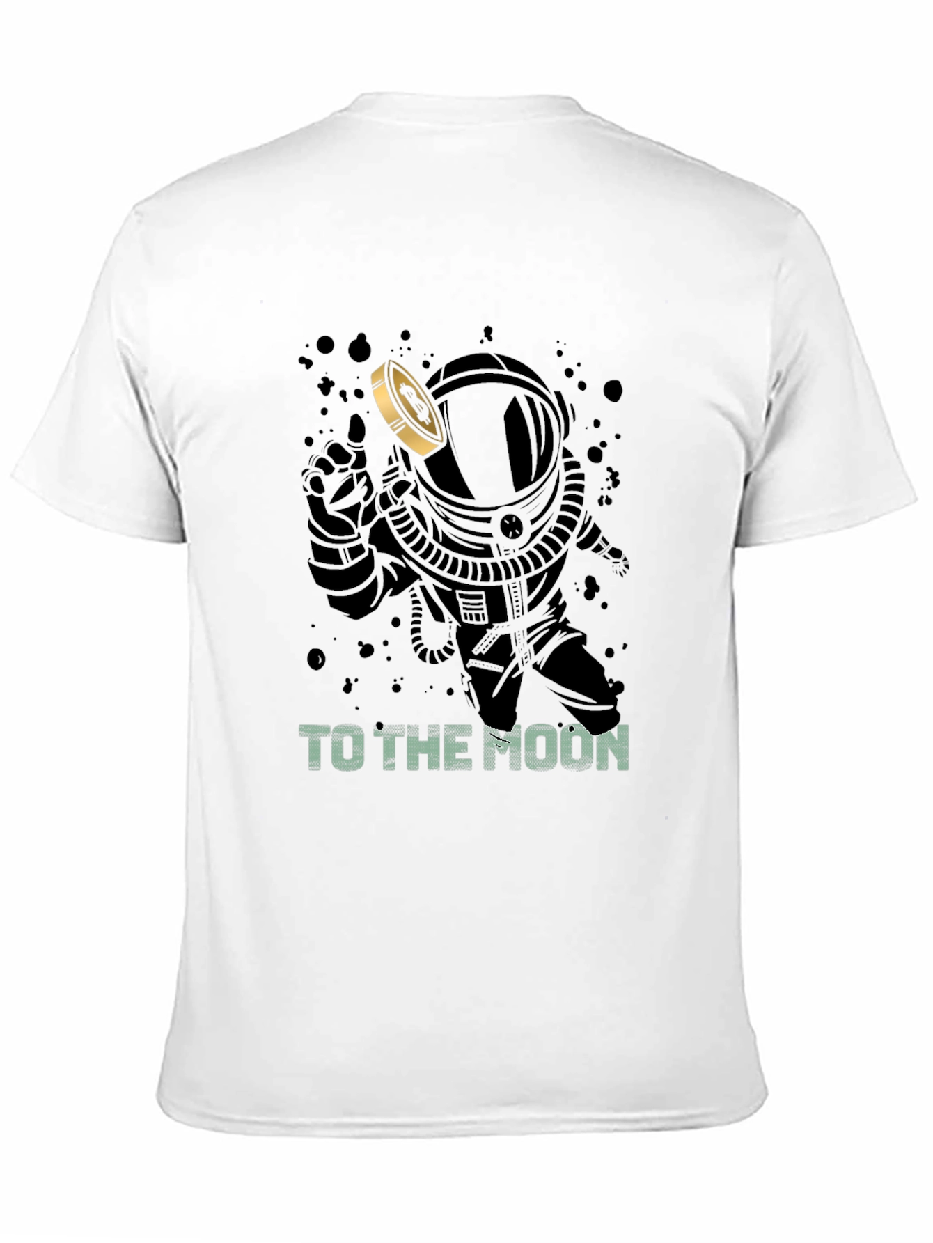 To The Moon Astronaut Graphic T-Shirt - Black