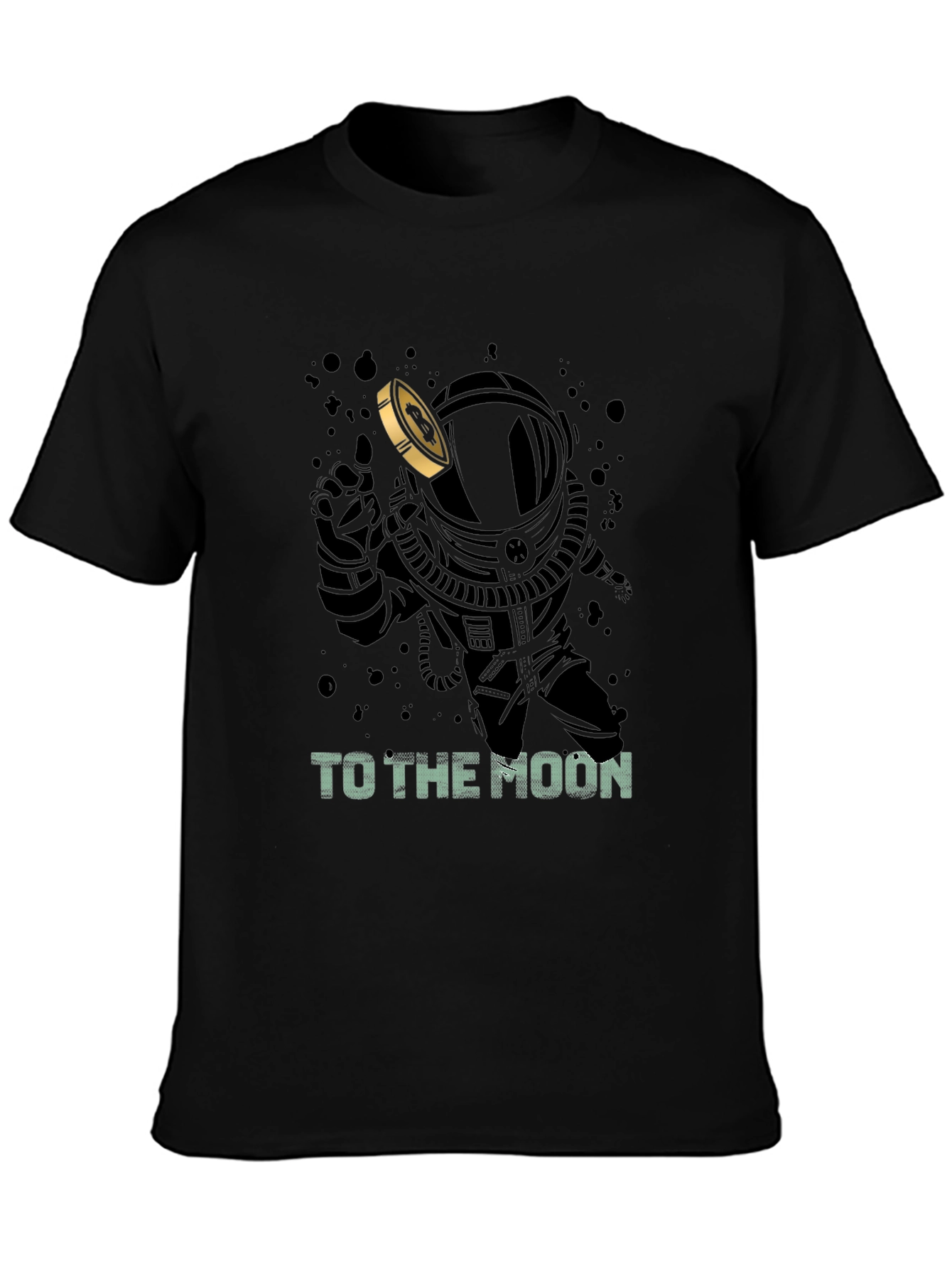 To The Moon Astronaut Graphic T-Shirt - Black