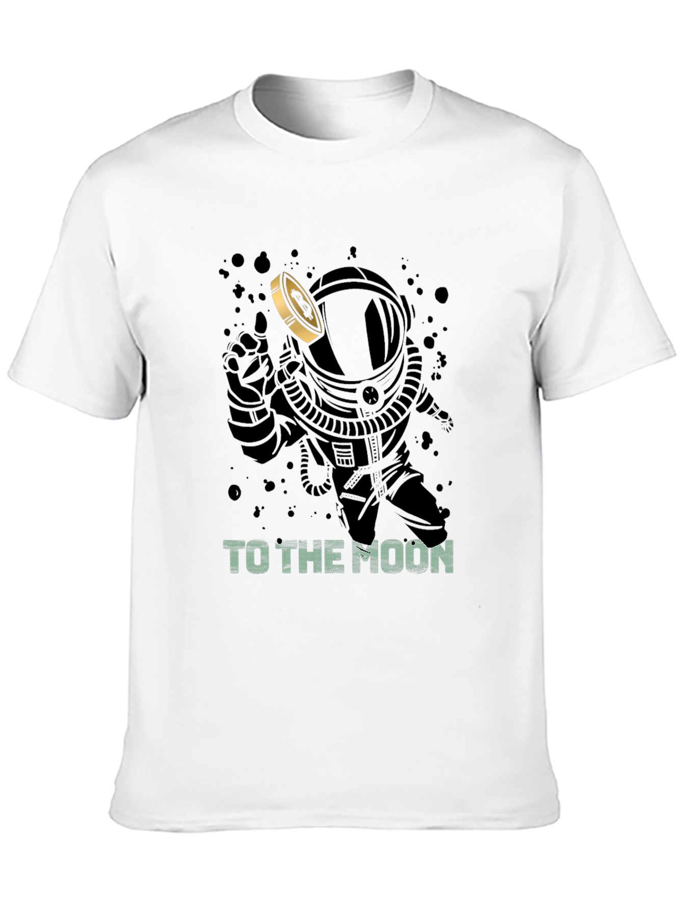 To The Moon Astronaut Graphic T-Shirt - Black