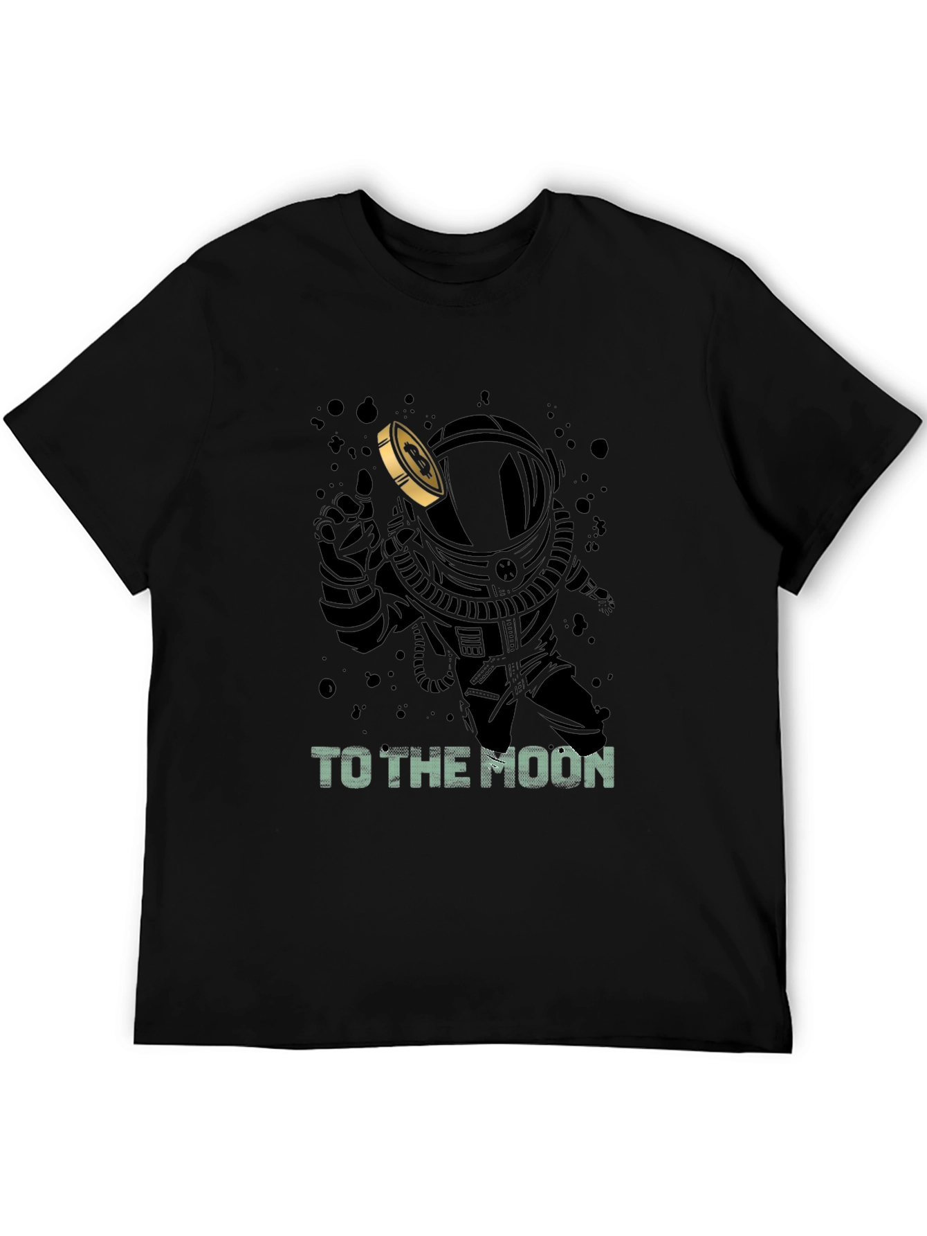 To The Moon Astronaut Graphic T-Shirt - Black