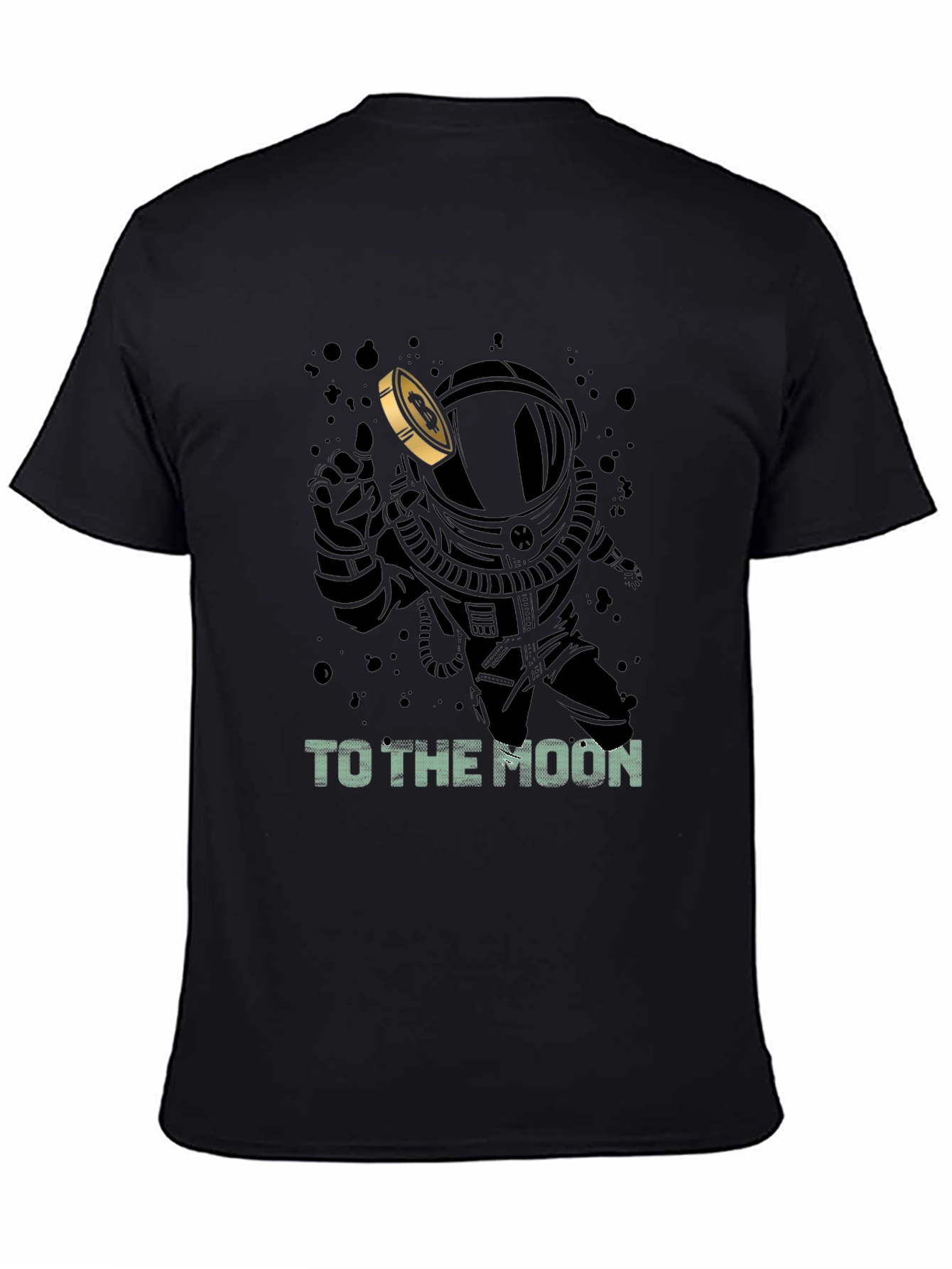 To The Moon Astronaut Graphic T-Shirt - Black