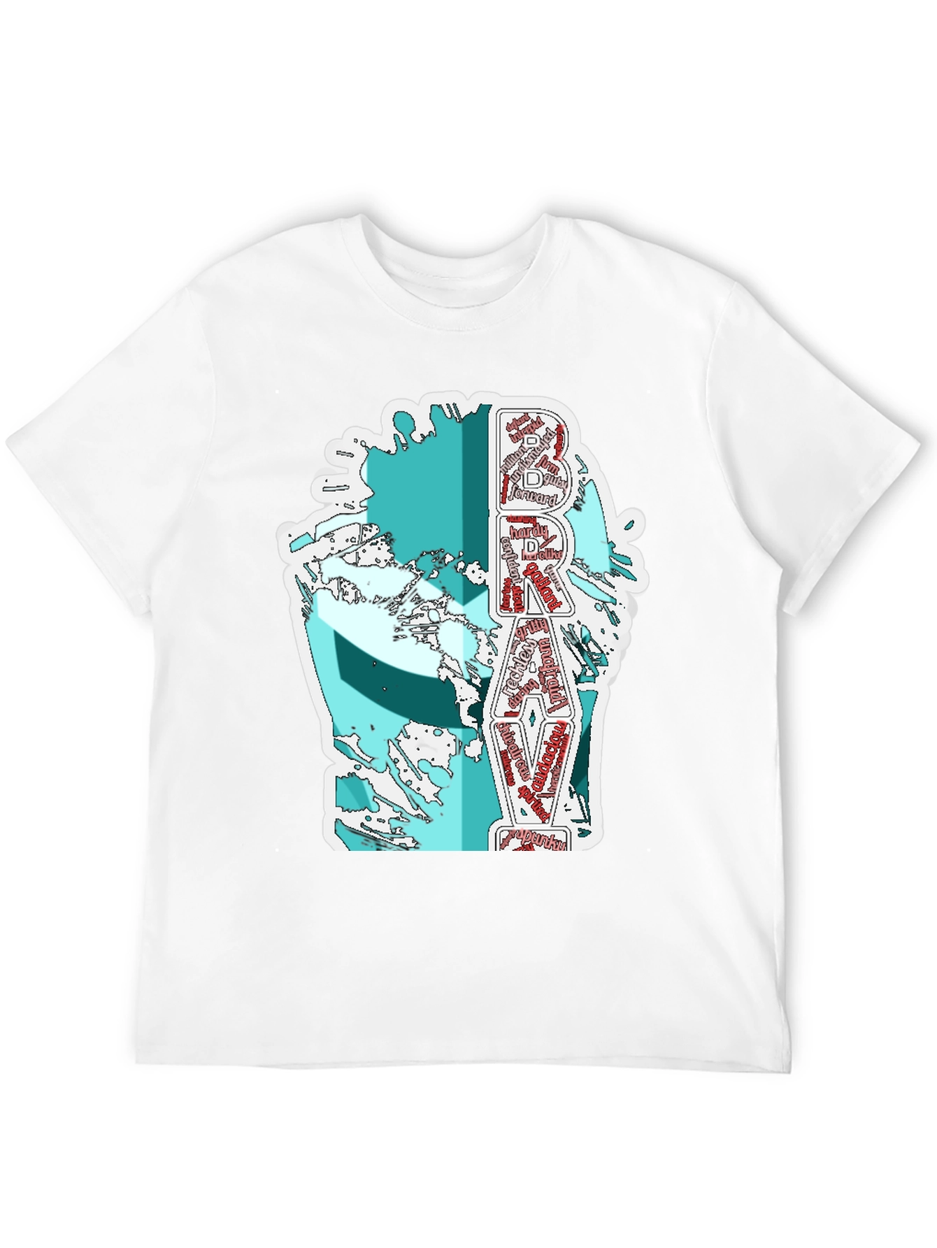 Brave Word Art Graphic T-Shirt - Black
