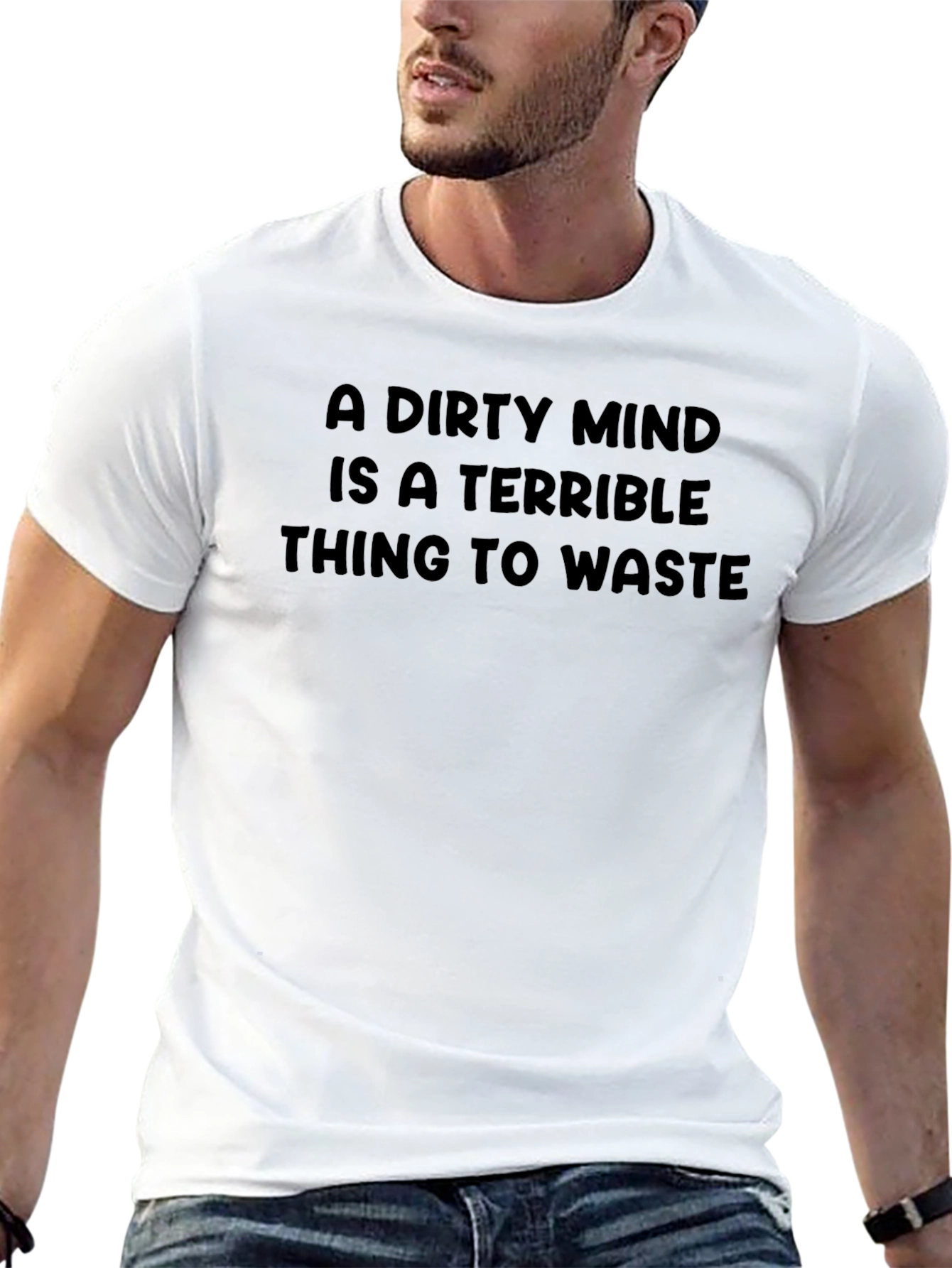 Dirty Mind Mens Black Graphic Tee