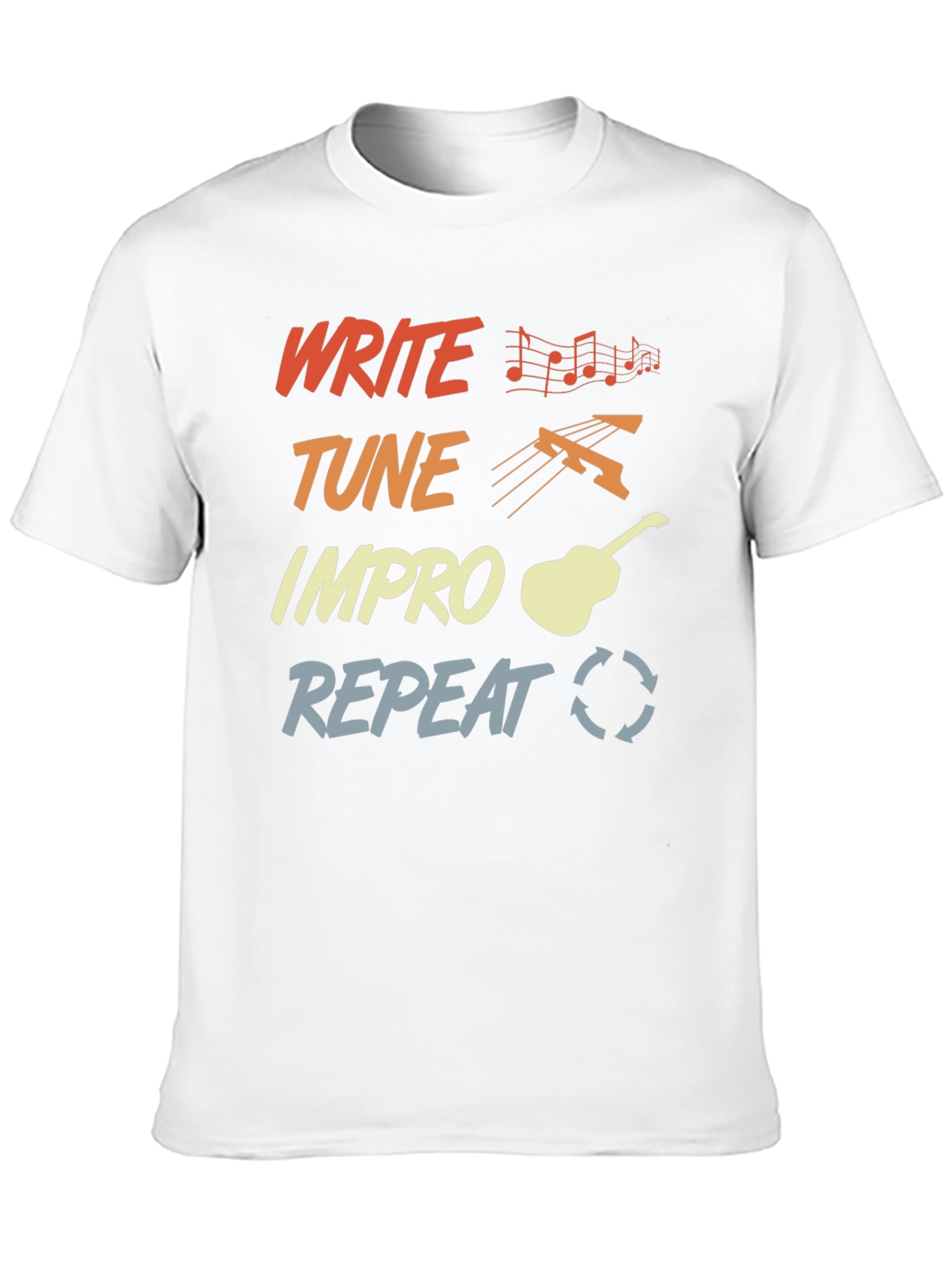 Write Tune Improv Repeat Graphic Tee