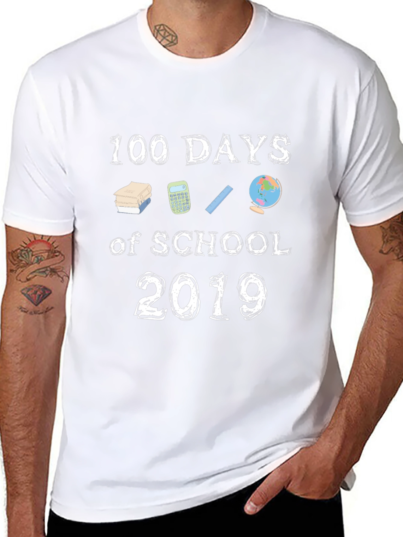 100 Days of School 2019 Black T-Shirt