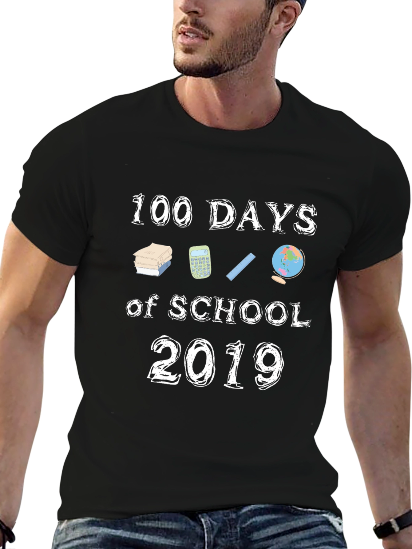 100 Days of School 2019 Black T-Shirt