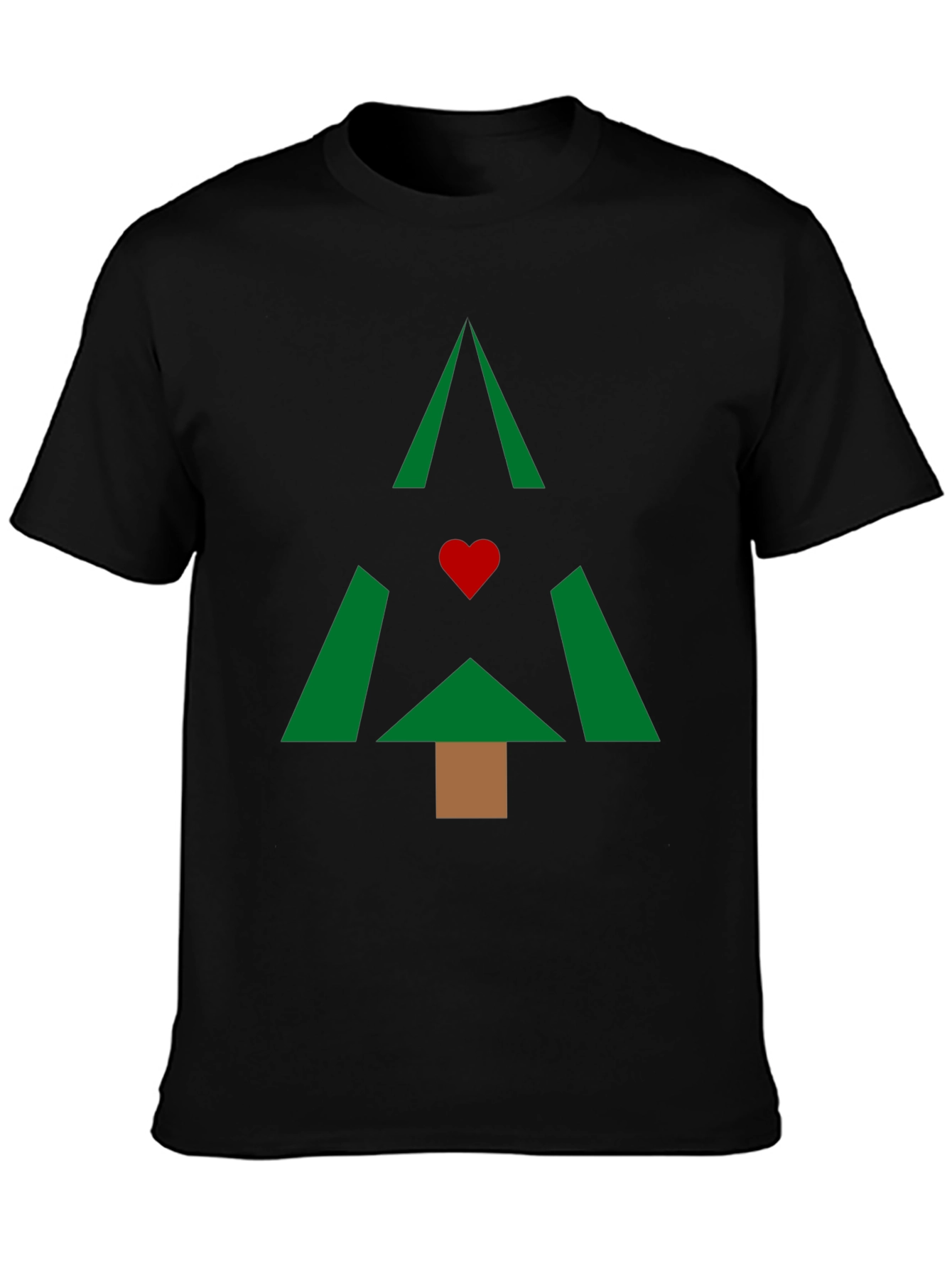 Geometric Christmas Tree Graphic Tee