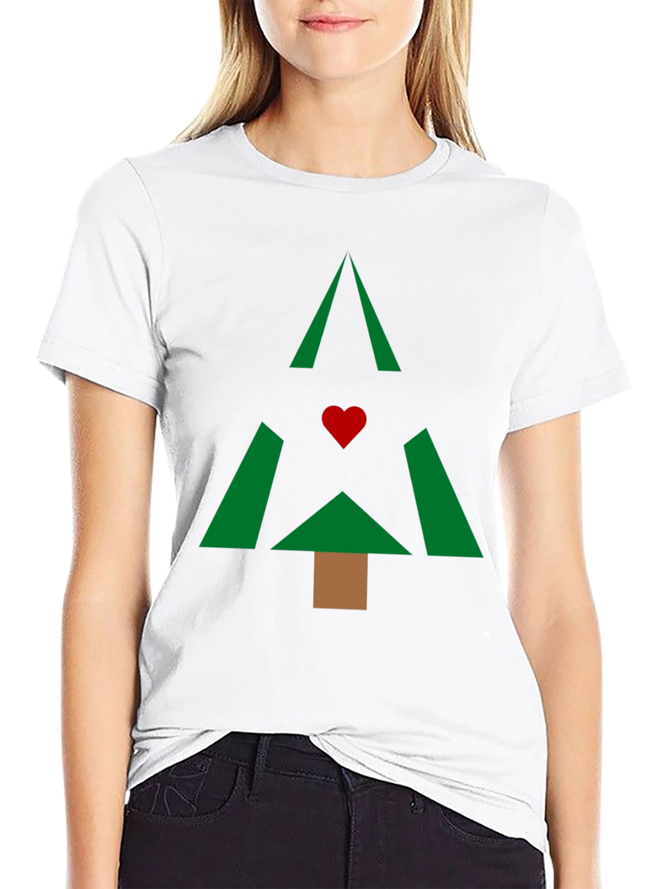 Geometric Christmas Tree Graphic Tee